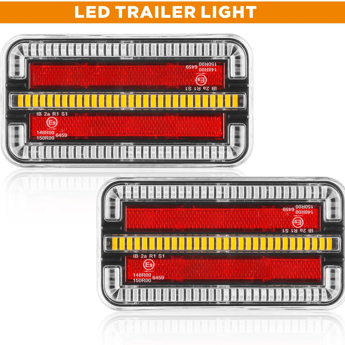 2xAnhänger Rückleuchten Led 4Funktion 12/24v Beleuchtung Anhänger Lichter Wasserdicht