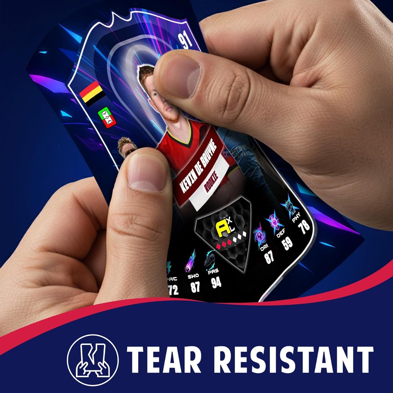 Soccer Trading Cards 2025–2026 | 50 Playing Cards Collection | Look for 10 Ultra Rare & 2 Golden Edition Cards | Random Premium Soccer Cards | Value Pack