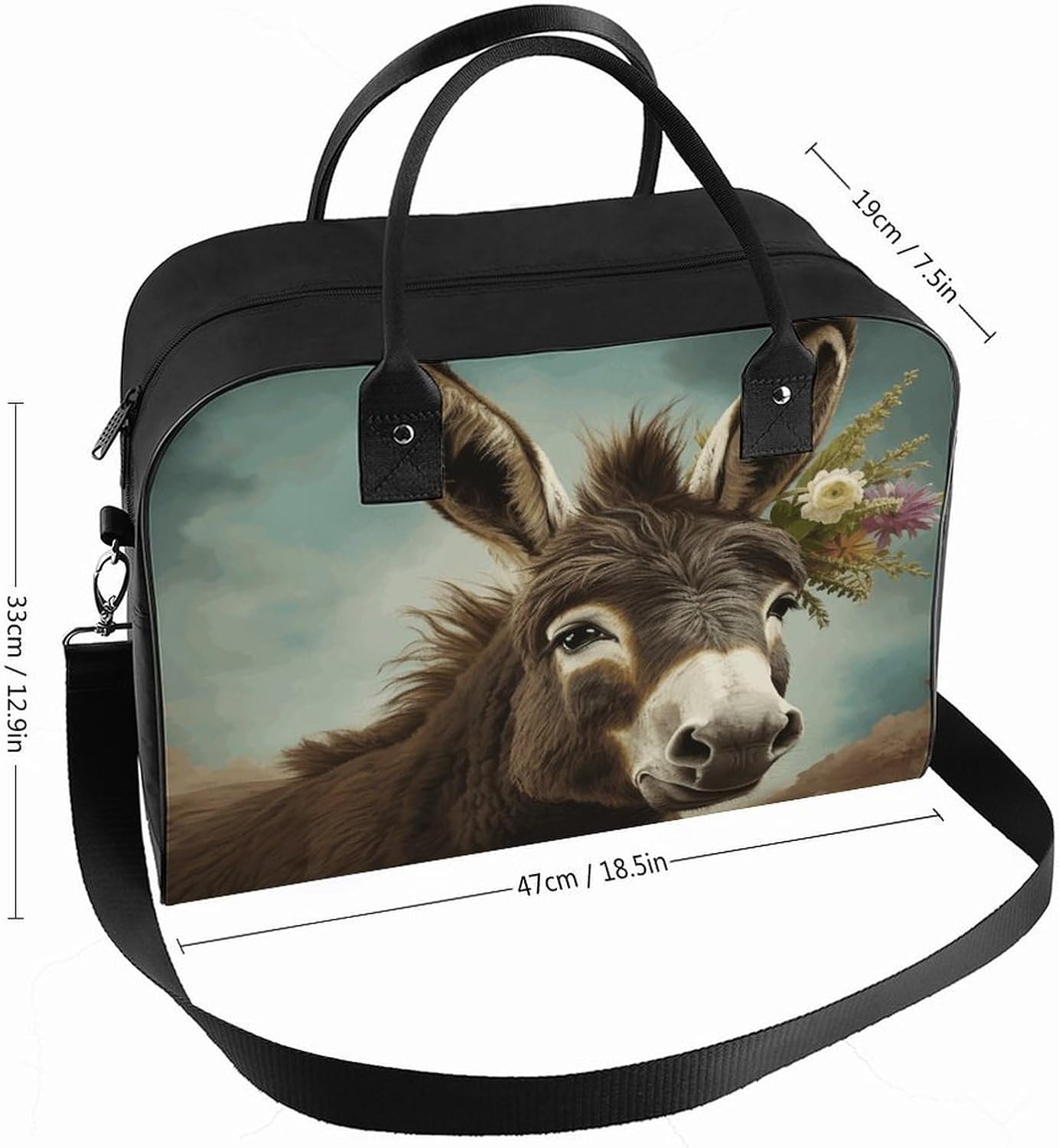 Donkey Animals Laptop Bag with Shoulder Strap image 2