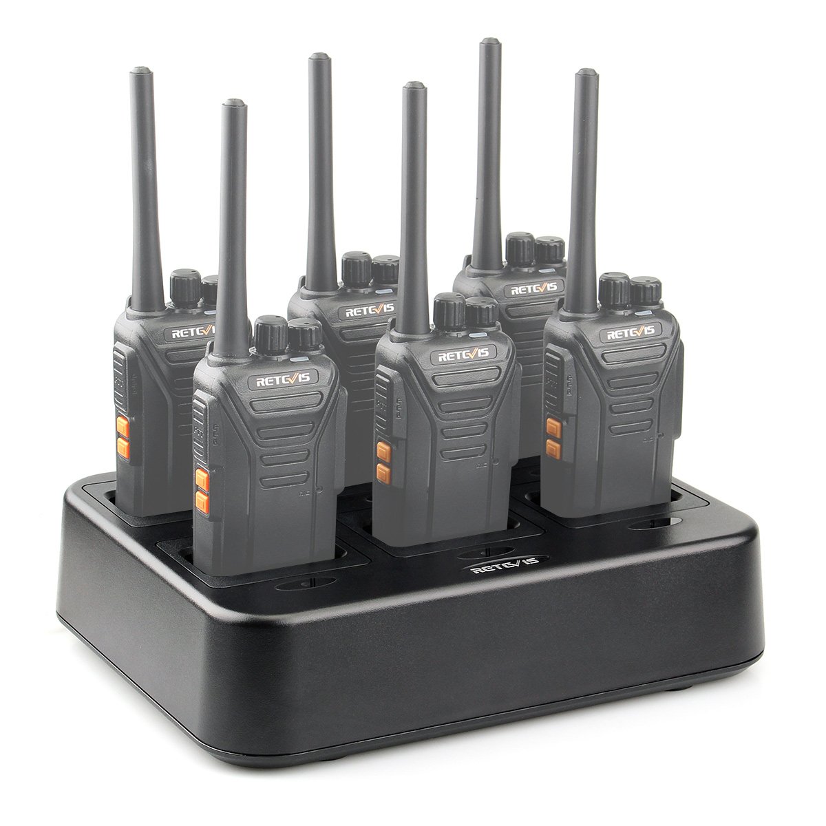 Retevis RT27 Talkie Walkie Chargeur de Base Chargeur 6 Emplacements pour Talkie Walkie Retevis RT27 (1 Pcs)
