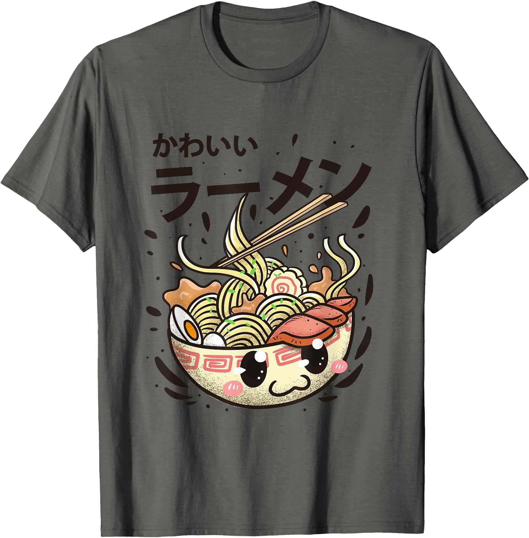 Kawaii Ramen Bowl Men Women Kids Japanese Noodle Japan Anime T-Shirt