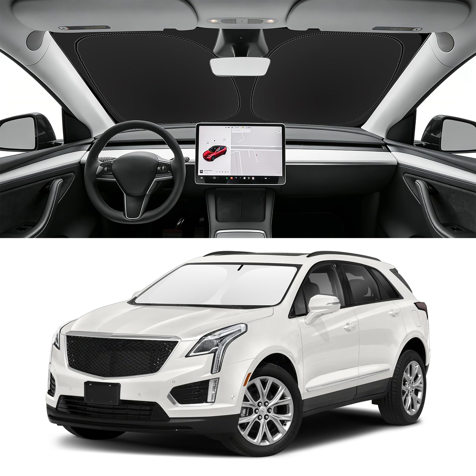 Custom Fit Windshield Sun Shade for Cadillac XT5 2017-2026