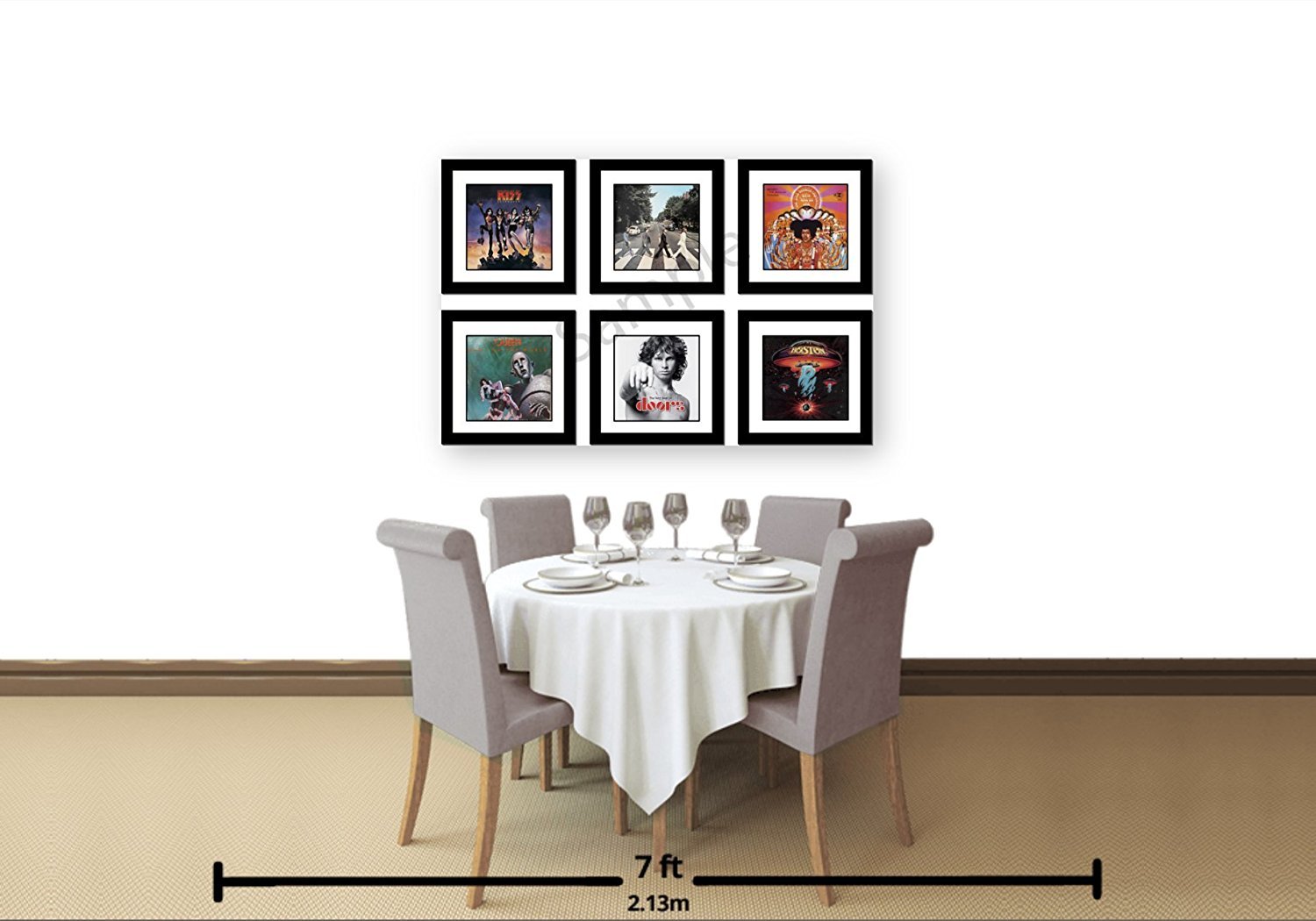creativepf LP discos de vinilo marco pantalla con cristal y perchero de pared