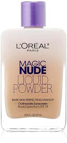 Miniatura 4 de L 'Oreal Paris Magic Nude Liquid Powder Bare Skin Perfecting SPF 18de maquillaje, 0,91onza, Beige Arena