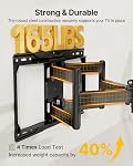 MonTEK Motion complète TV Mont mural pour la plupart des téléviseurs de 37-90 pouces, jusqu'à 165 lbs, poids lourd TV Mont avec bras articulés double, Tilt sans outil, pivotant & Prolongation Max VESA 600x400mm, Convient à 12"/16" goujons