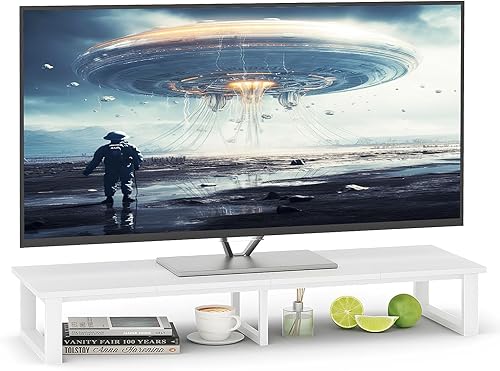 aboxoo Elevador de TV de 45 pulgadas para TV de 32 a 60 pulgadas, estante elevador de TV, elevador de soporte de TV de mesa, mesa de monitor de