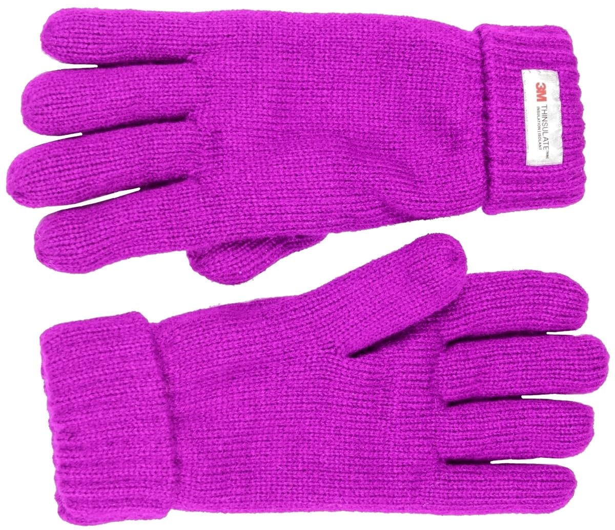 Ssp Hats Women's Hot Pink Knitted Gloves With Authentic Thinsulate™ Lining - One Size