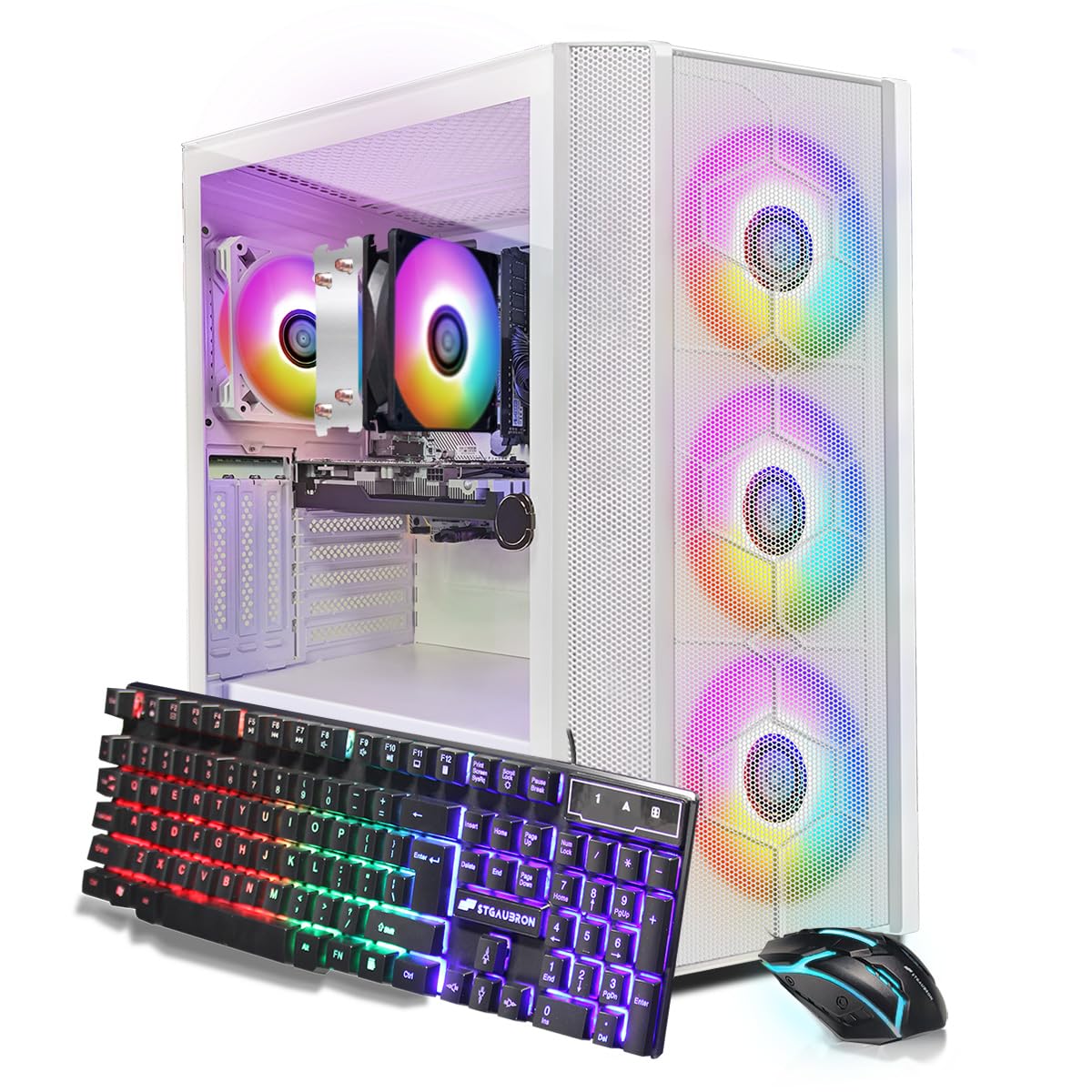 STGAubron Gaming PC Computer Desktop, AMD Ryzen 5 5500 up to