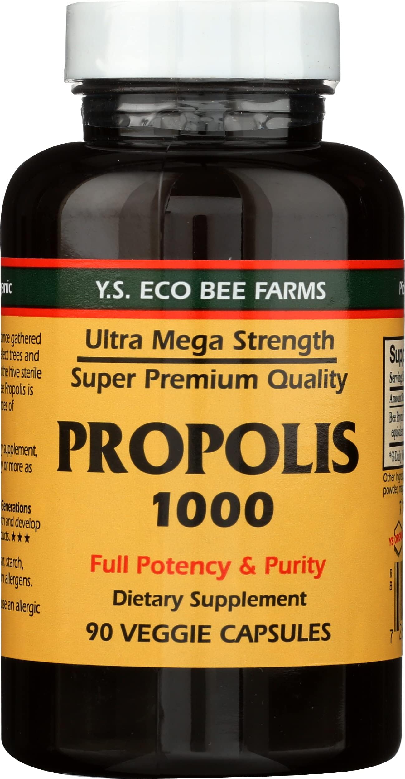 YS BEE Farms Propolis 1000 MG, 90 CT