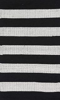 Sobel tappeto cotone 1643 Black & White Plain 50x110 cm