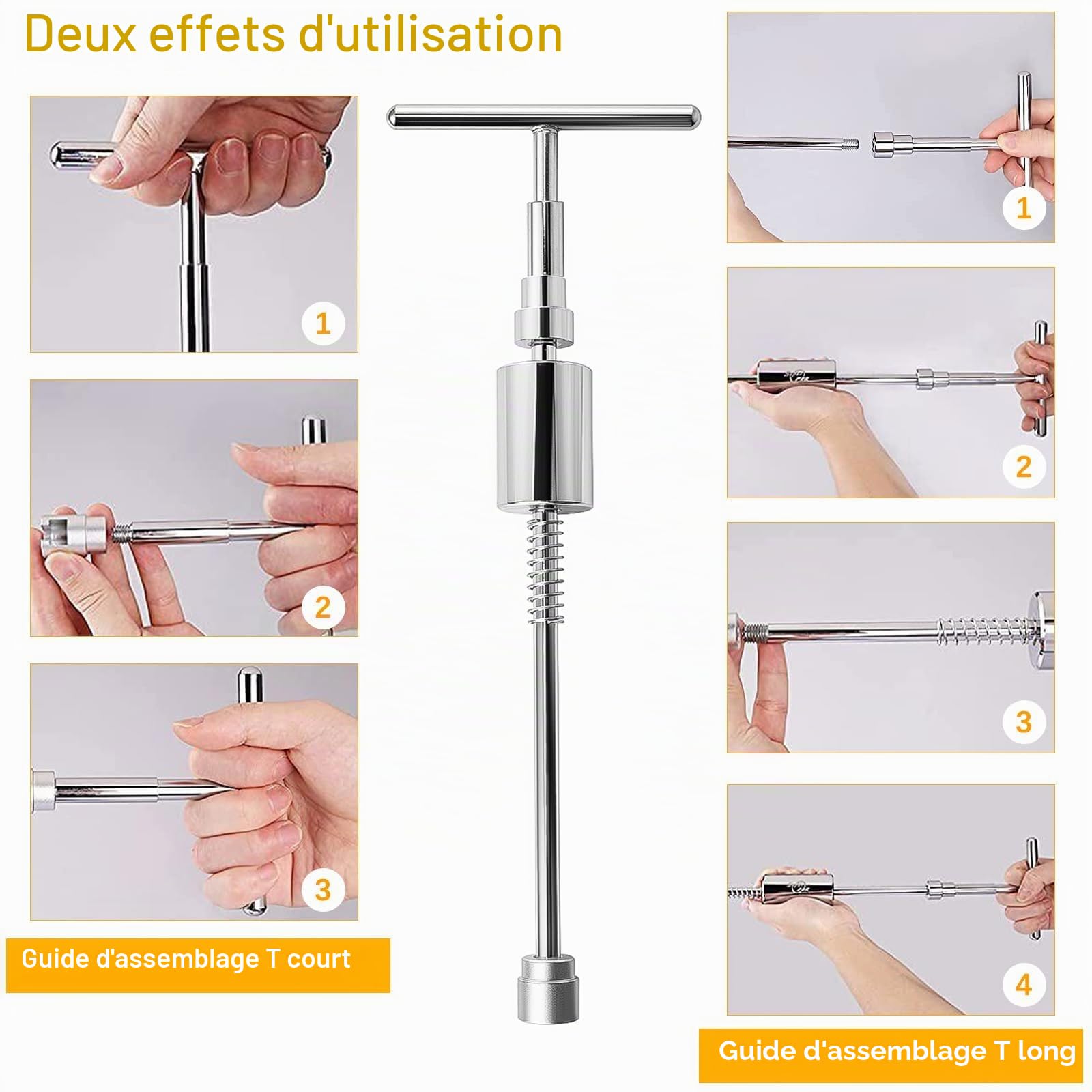 QZQUFJ 34 Pièces Kit de Réparation de Bosses pour Voiture, Debosselage Carrosserie, Kit Debosselage, Convient pour Réparer Les Bosses sur Les Voitures, Les Motos, Kit Debosselage sans Peinture