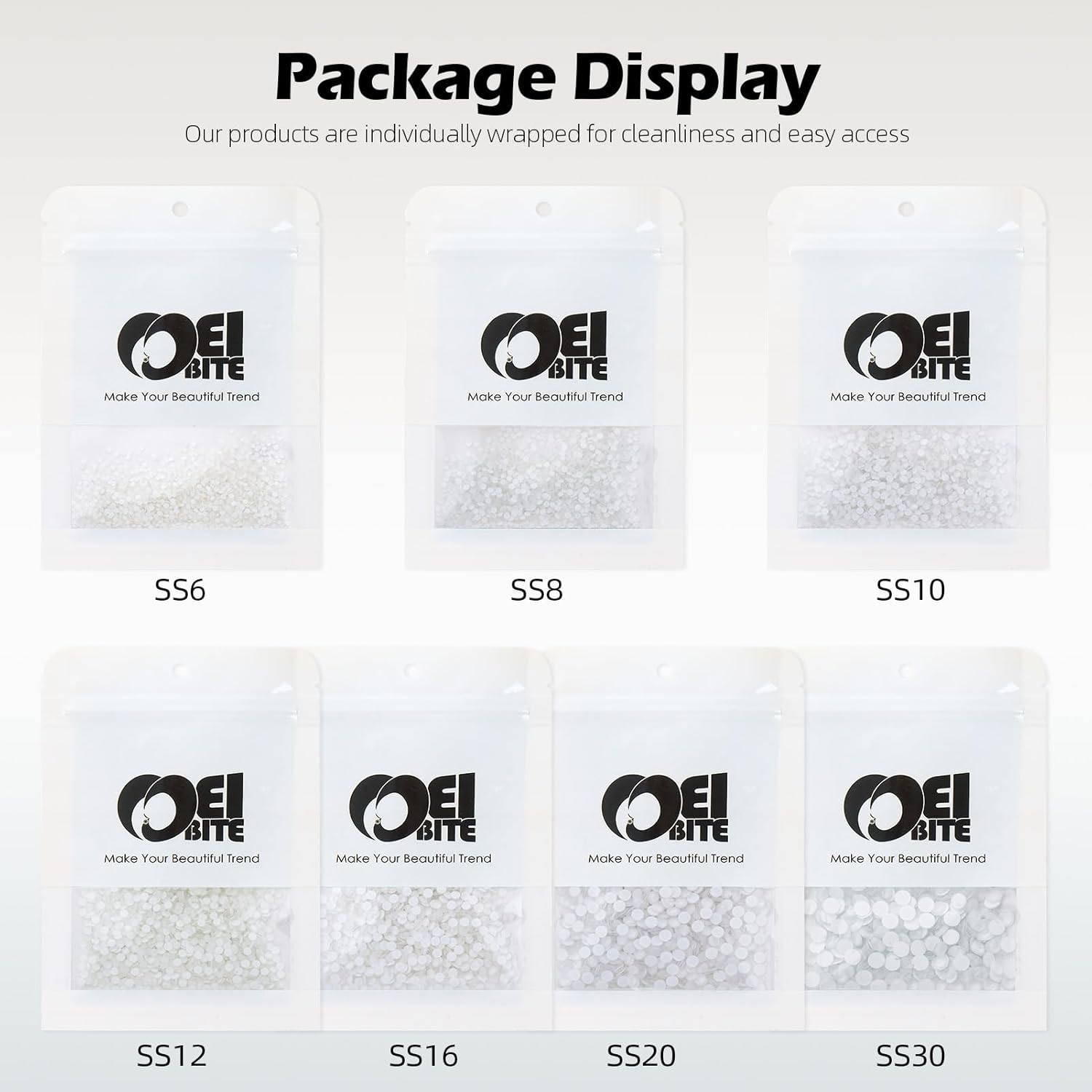 Neon White Flatback Rhinestones, Glass Rhinestones for Nail Art and Craft, Glue Fix, Loose Crystal Gemstones(Neon White, SS30, 288pcs, 6.4-6.6mm) - Image 4