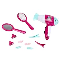 Theo Klein 5790 Set da parrucchiera Barbie I Tanti Accessori nello Stile di Barbie I Include asciugacapelli per Bambini con Funzione di Aria Fredda I Giocattoli per Bambini dai 3 Anni in su