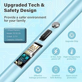 Navpeak Electric Candle Lighter Windproof USB Rechargeable Flameless Long Neck Lighter for Candles Gas Stove Fireplace BBQ Kitchen Grills (Sky Blue)