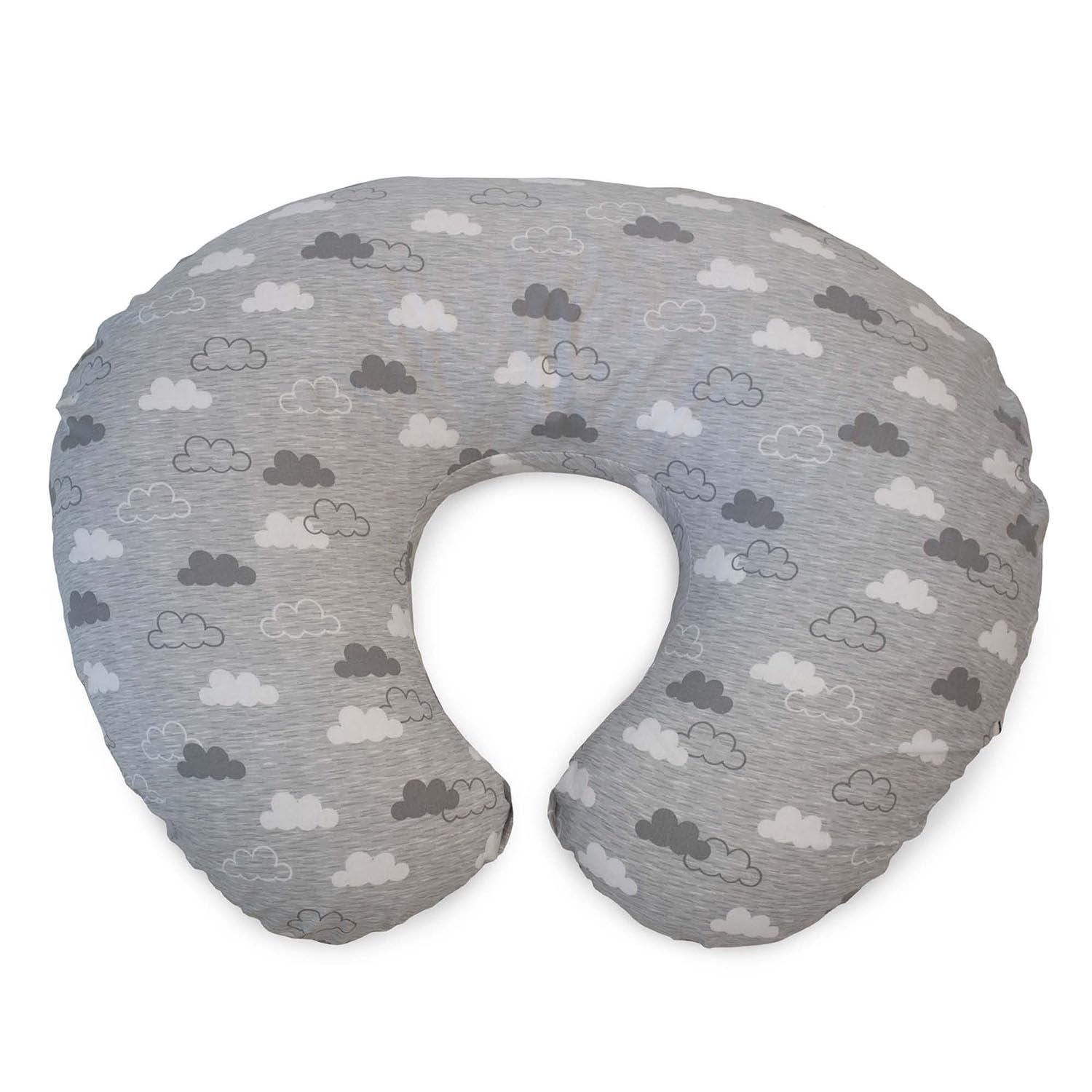Boppy Cuscino Allattamento per Neonati 0+ Mesi, Forma Ergonomica con Supporto per Mamma e Bambino, Supporto Neonato per Allattamento al Seno e col Biberon, Lavabile in Lavatrice, Fantasia Clouds
