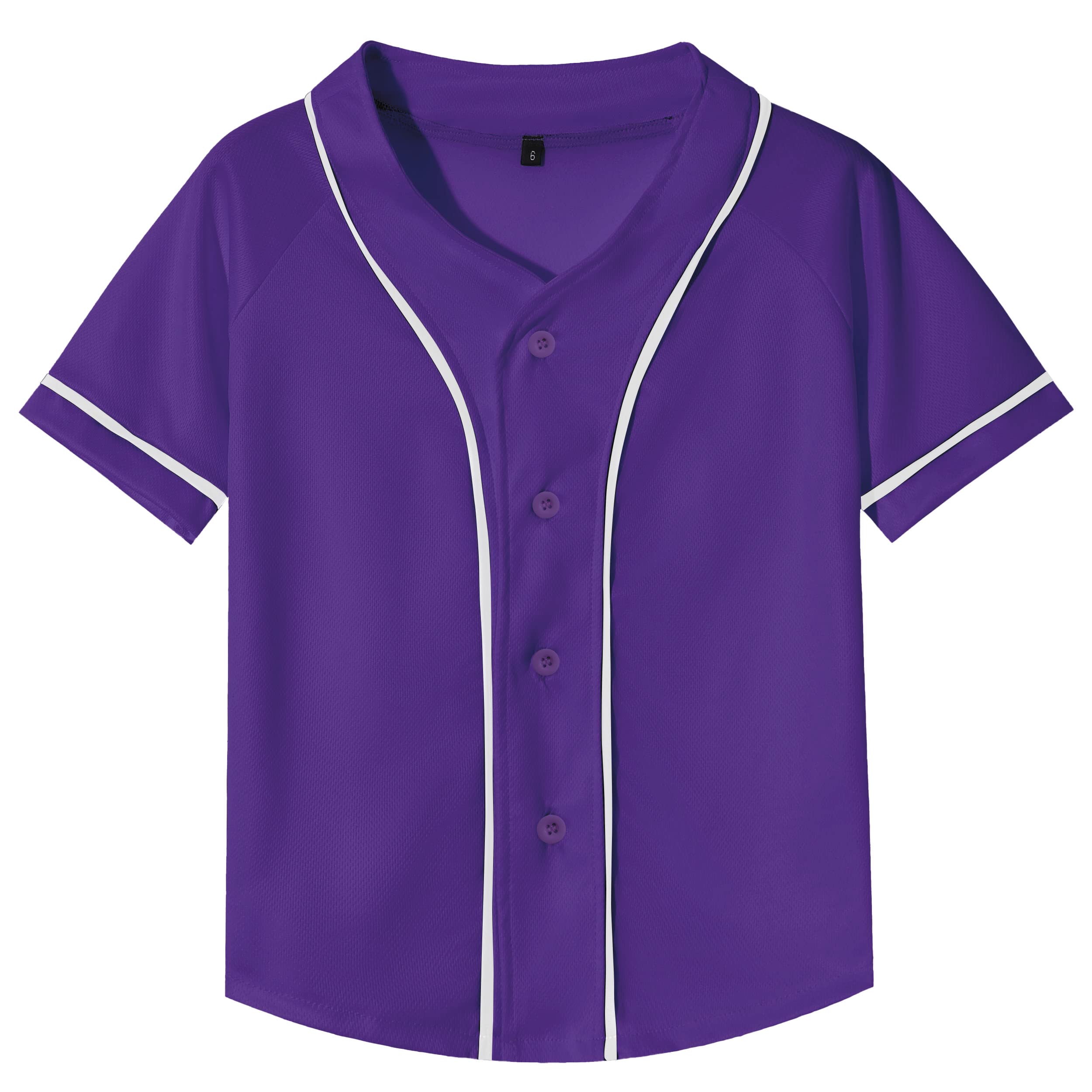 Yuji Itadori Kids Baseball Jersey Button Boys Short Sleeve T-Shirts Hip Hop Fashion Casual Sports Solid Color Shirt