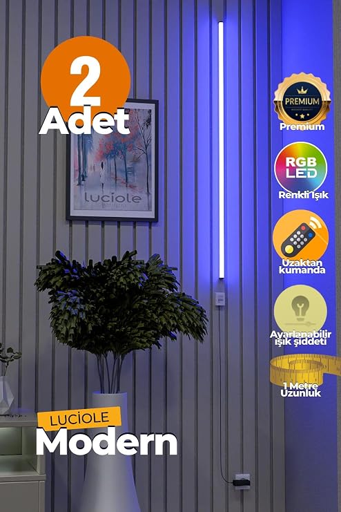 luciole Remote Control Led Lampader 2 Bed Tops, Next to TV, Living Room - Rgb Multi-Color Lucd