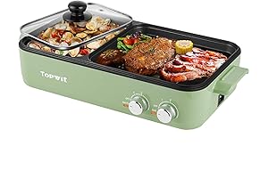 Topwit 2 in 1 Hot Pot and Grill: Perfect for Indoor Korean...