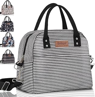 HOMESPON Insulated Lunch Bag Cool Bag for Lunch Boxes Waterproof Fabric Foldable Picnic Handbag for Women, Adult, Student and Kid