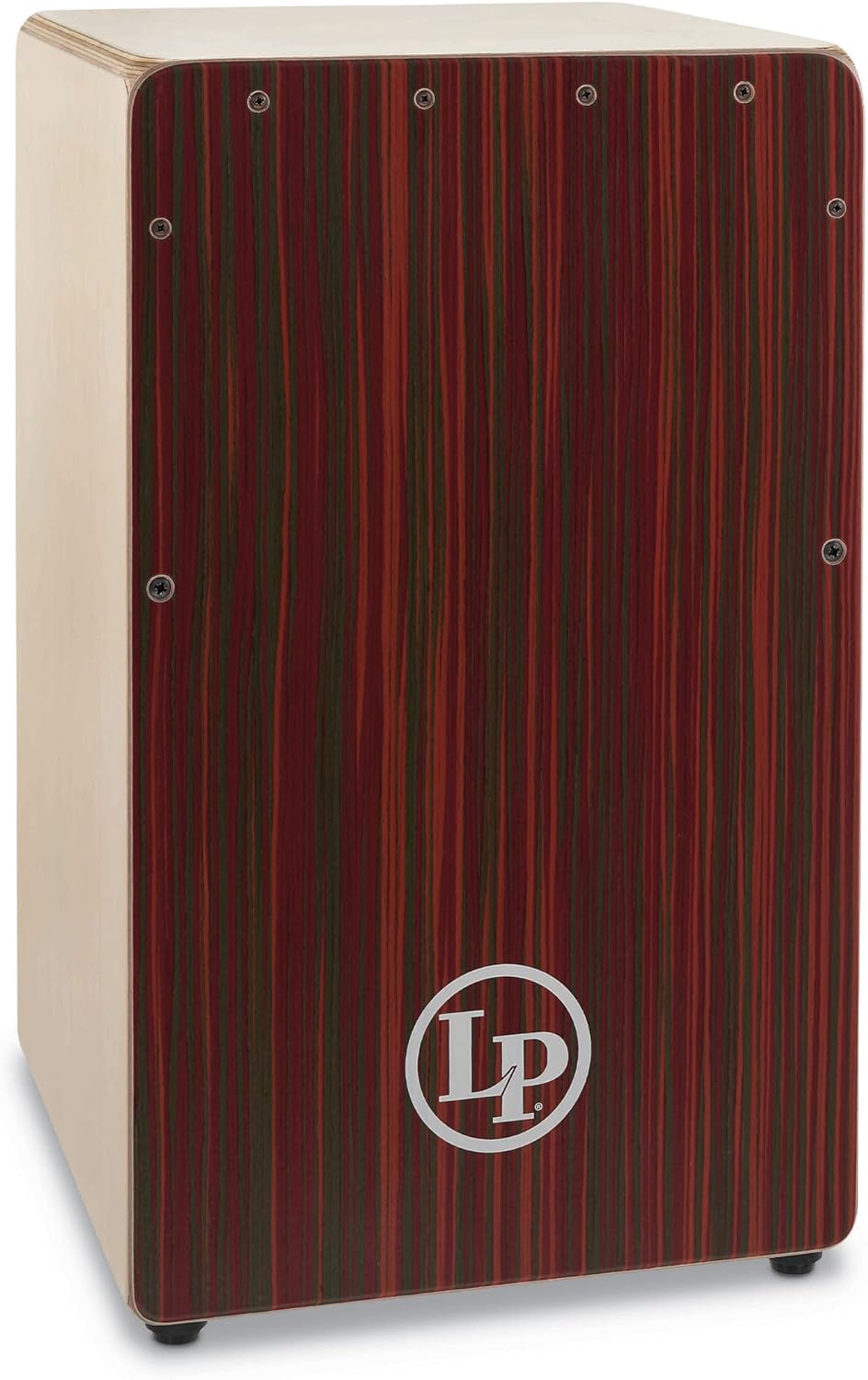 Latin Percussion LP1491RB Woodshop Cajon w/Red Blur Soundboard