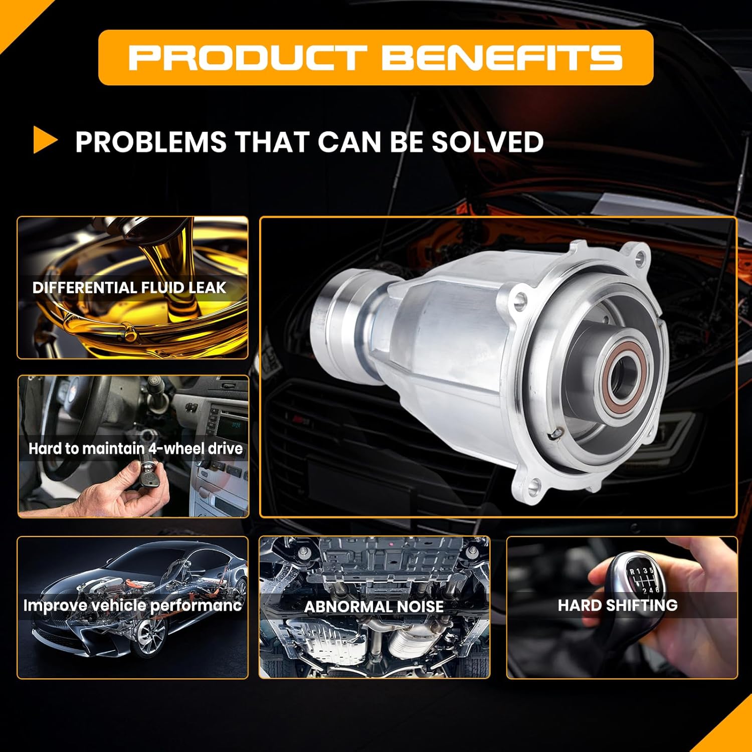 CV6Z4A232A Rear Differential Viscous Coupler Coupling Fit for Ford Edge Escape Flex Fusion 2013-2021 for Lincoln Continental MKC MKT MKX MKZ Nautilus 2013-2020 CV6Z-4A232-A DV614K004D CV6W4000AC