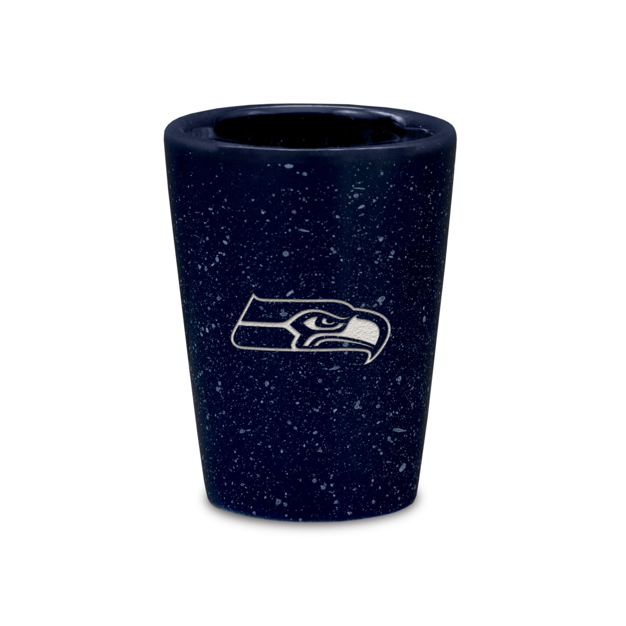 Rico Industries Team Color Nfl Football Seattle Seahawks 2Oz Ceramic Shot Glass For Fans, Laser Engraved In Single Shot Glass