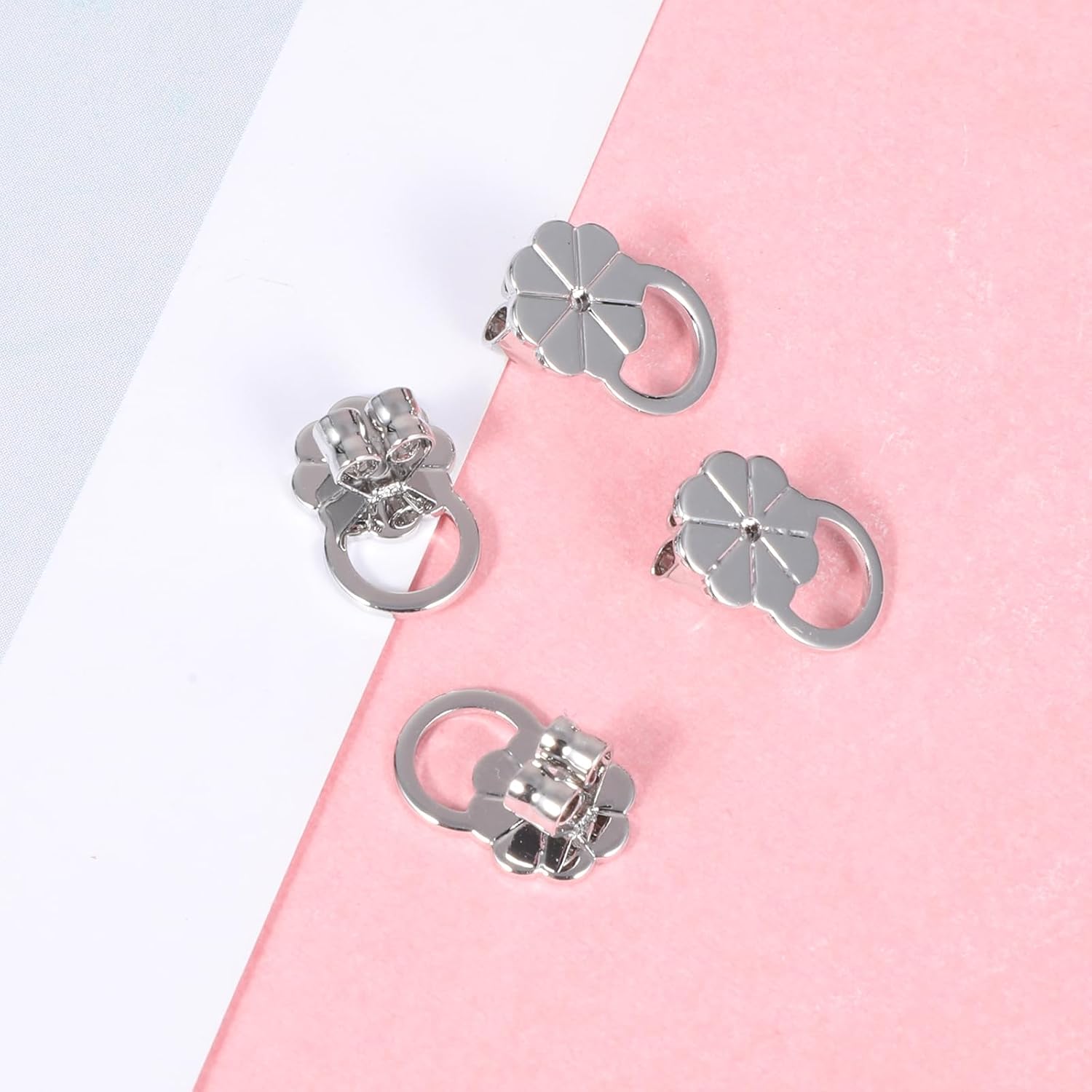 Earring Lifters Backs, 10 PCS Earring Lifters for Droopy Ears Adjustable Copper Heavy Earrings Support Back Secure Large Backing Studs Backers Anti-Sensitive Earrings Backs for Droopy Ears Earlobe - Image 5