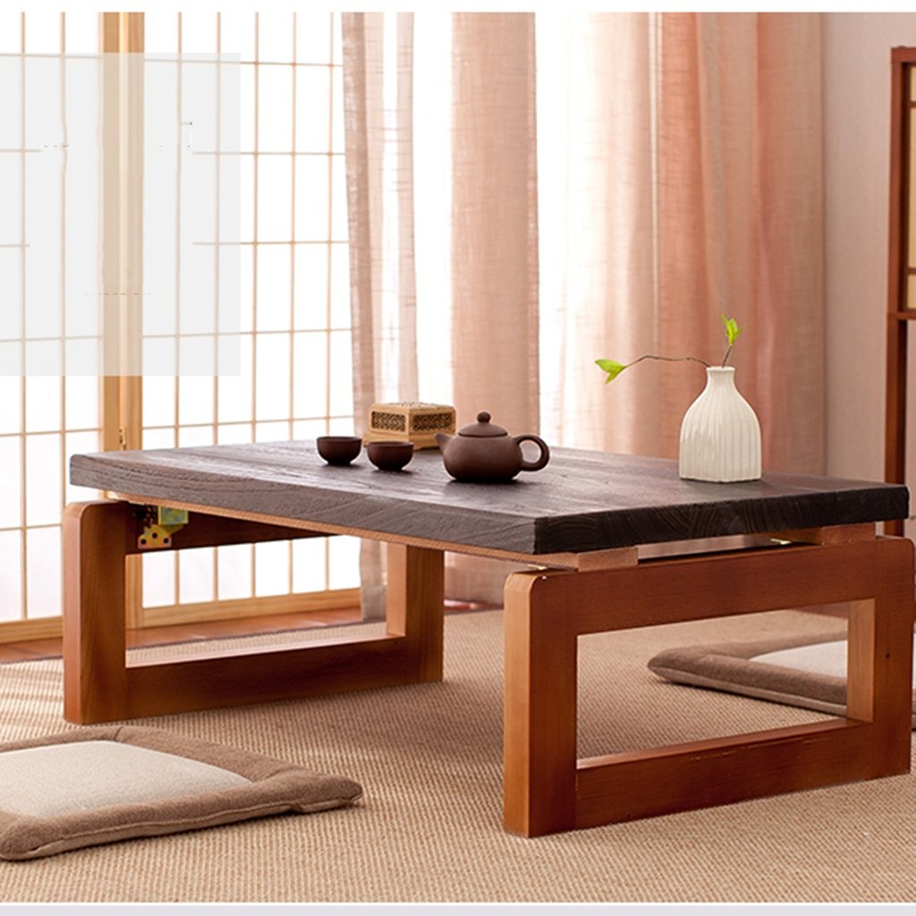 Table Basse Pliante Tables Basses Japonaise pour Salon for Tatami, Living Room, Balcony, Bay Window