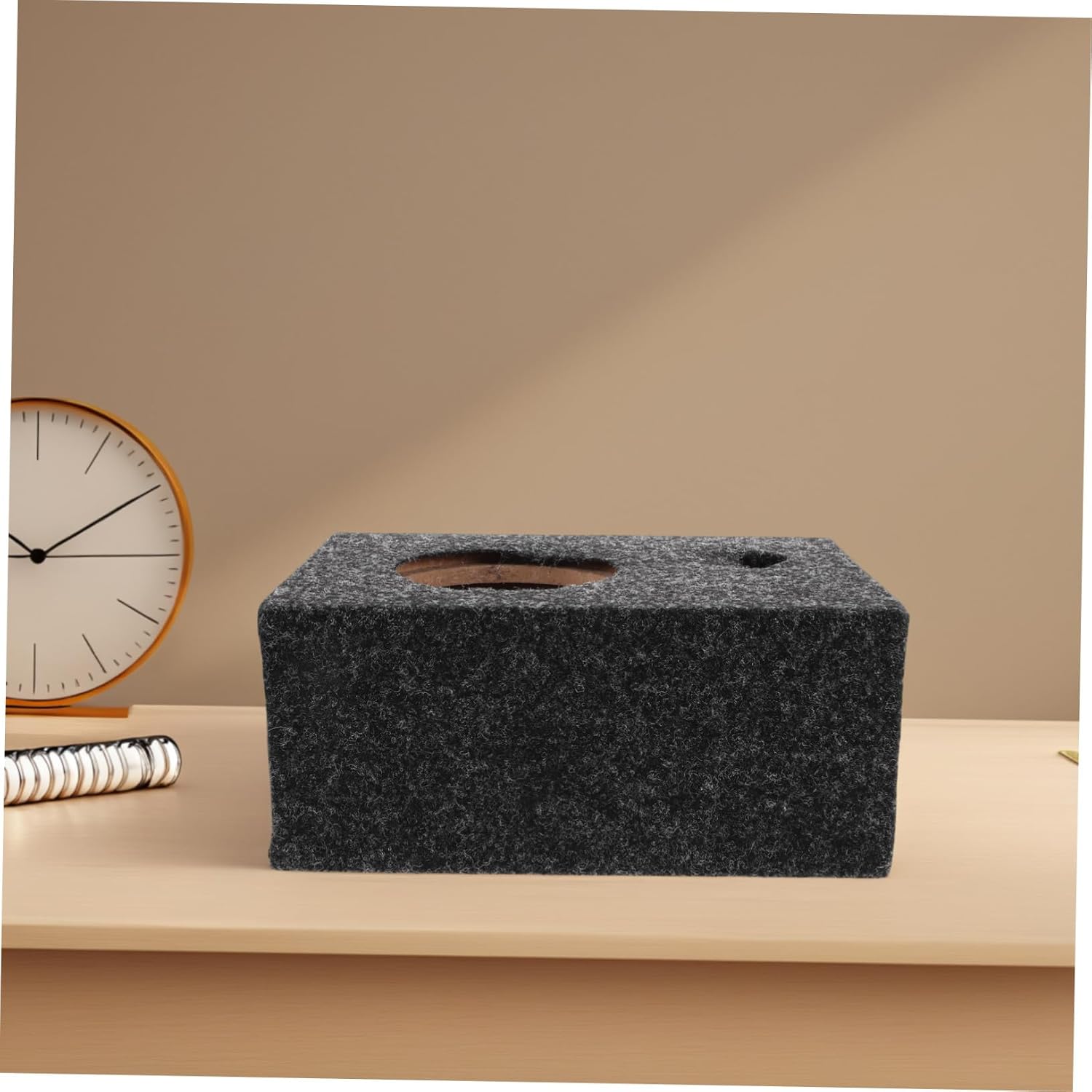 Car Subwoofer Enclosure Box Durable Carpeted Audio Speaker Box for Vehicle Modification Slim Design with Amplifier Port Versatile Fit for DIY Car Audio Installations