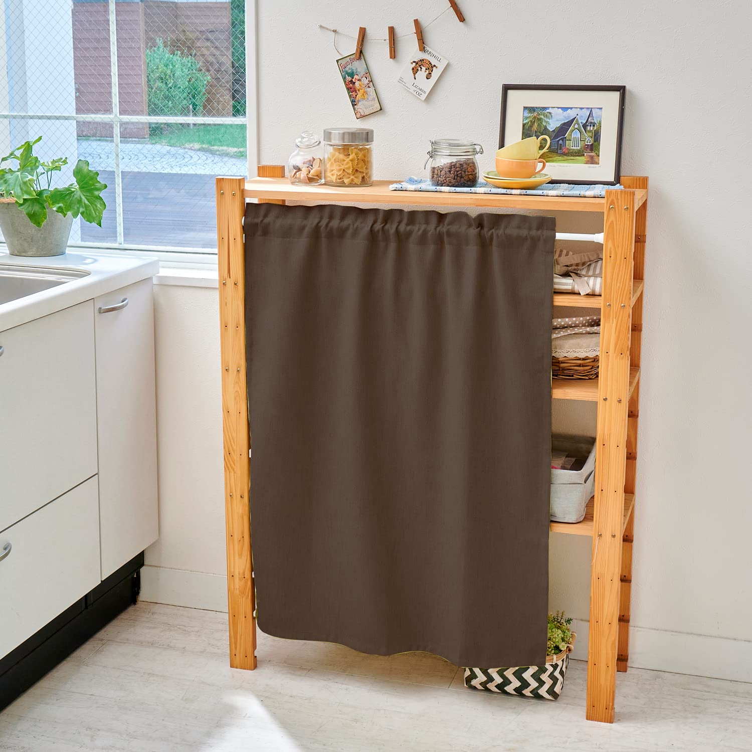 Ezeeカフェカーテン 幅65cm×丈45cm 小窓 出窓 キッチン ネイビー Amazon｜【Ezee】カフェカーテン 遮光1級 小窓 出窓 キッチン