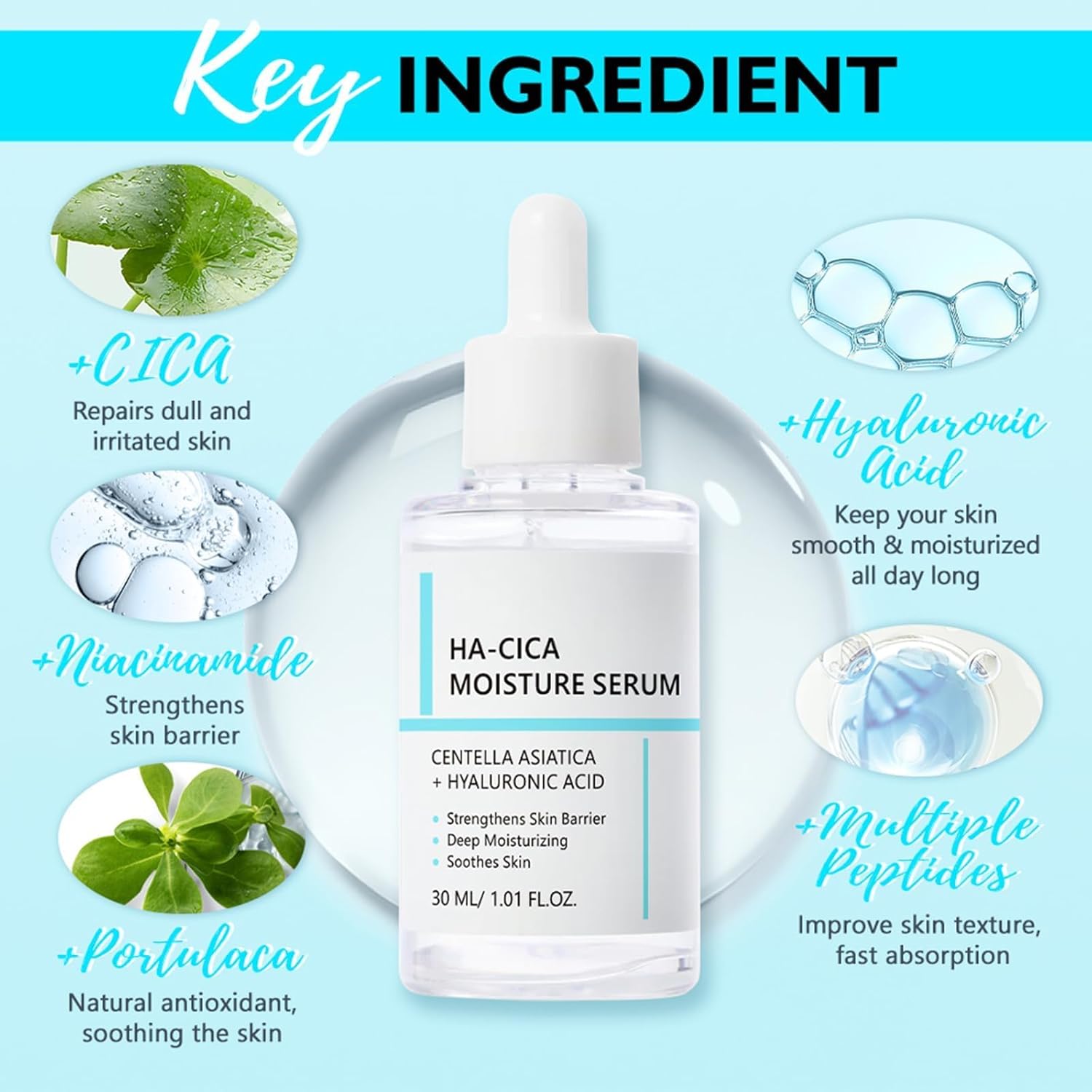 Peptide & Propolis Serum Duo with CICA & Hyaluronic Acid, Hydrating & Firming Face Treatment, Helps Visibly Reduce Look of Fine Lines & Wrinkles, 2-Pack - Image 7