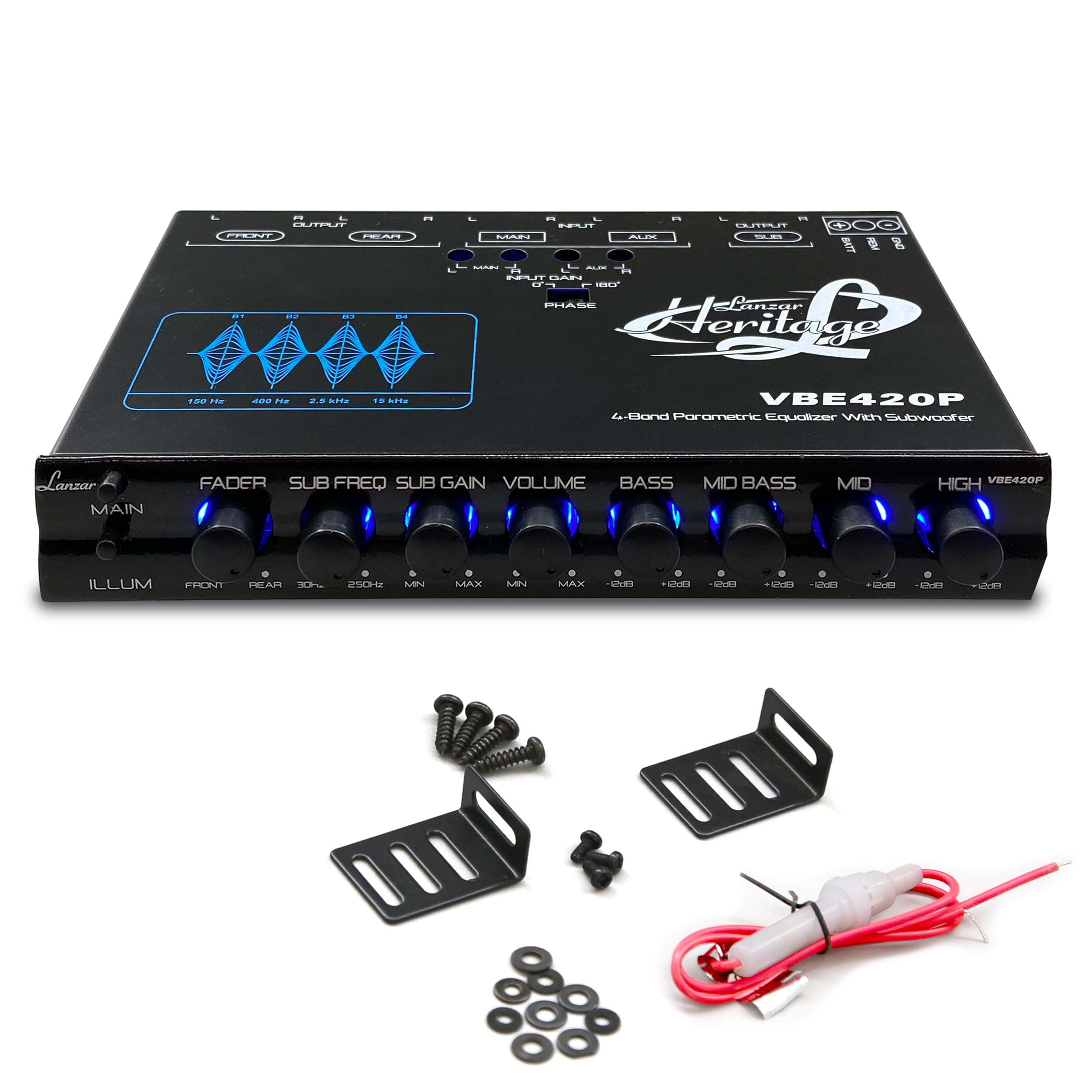 Amazon.com: Lanzar 4 Band Stereo Equalizer - Half Din Car