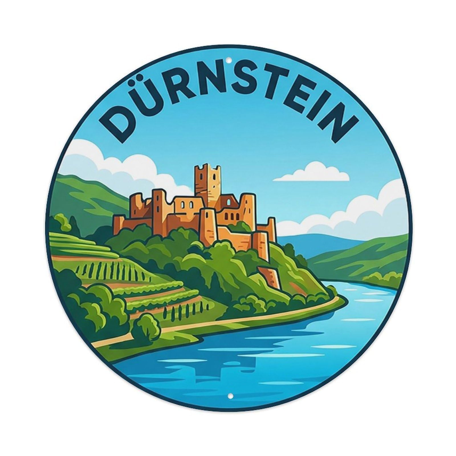 Retro Travel Austria Durnstein Metal Tin Sign