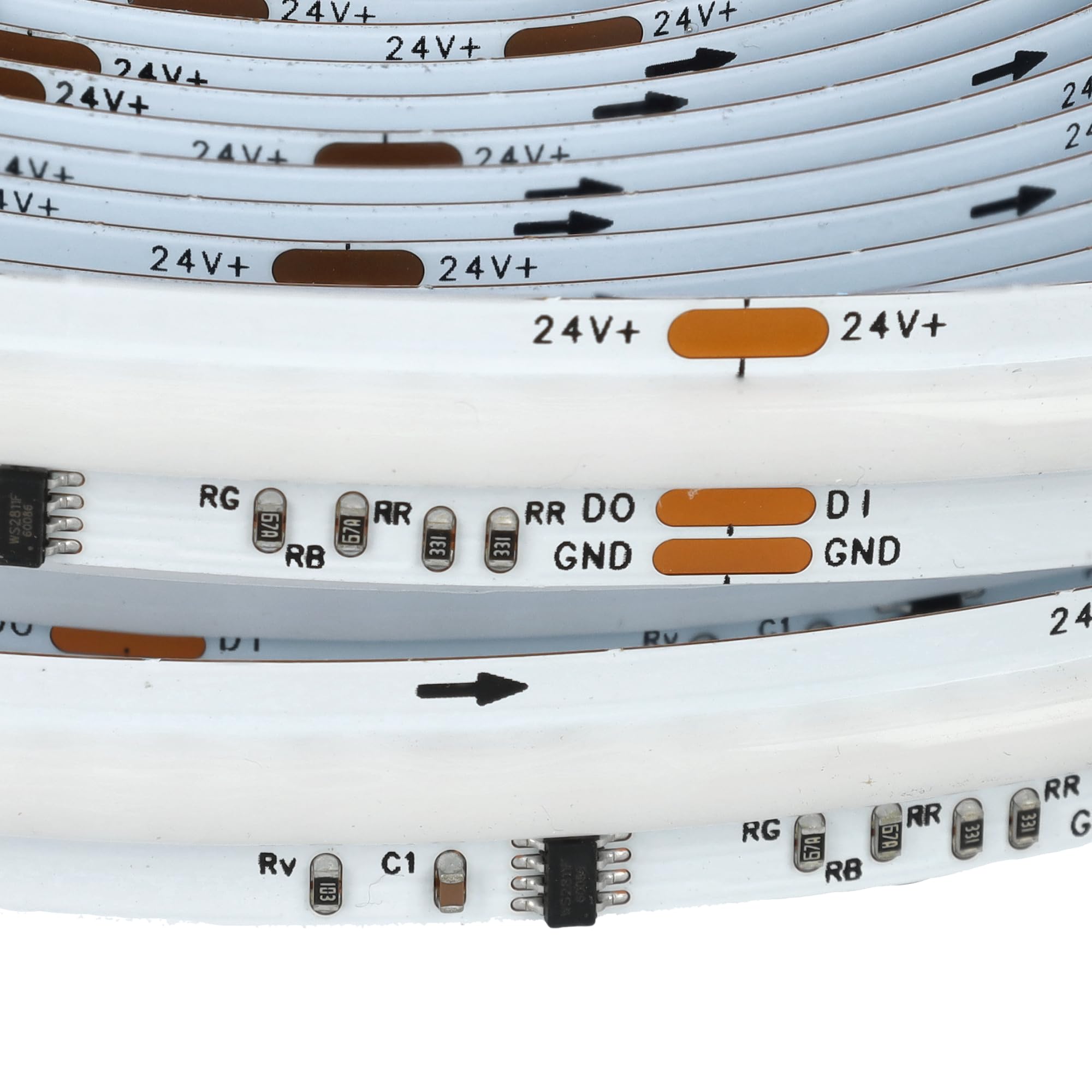 Jandei - Tira Led Cob 24V 14W RGBIC Píxel, 3600 Lúmenes. Ancho 12mm, Cortable cada 5cm, Autoadhesiva, IP20 para Interiores – Bobina 5 metros