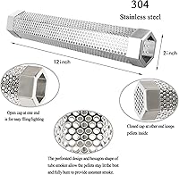 Vista 2 de Tubo de humo para ahumador de pellets de 12 pulgadas – 5 horas de humo abundante – Ahumado en caliente/frío – para cualquier parrilla y ahumador