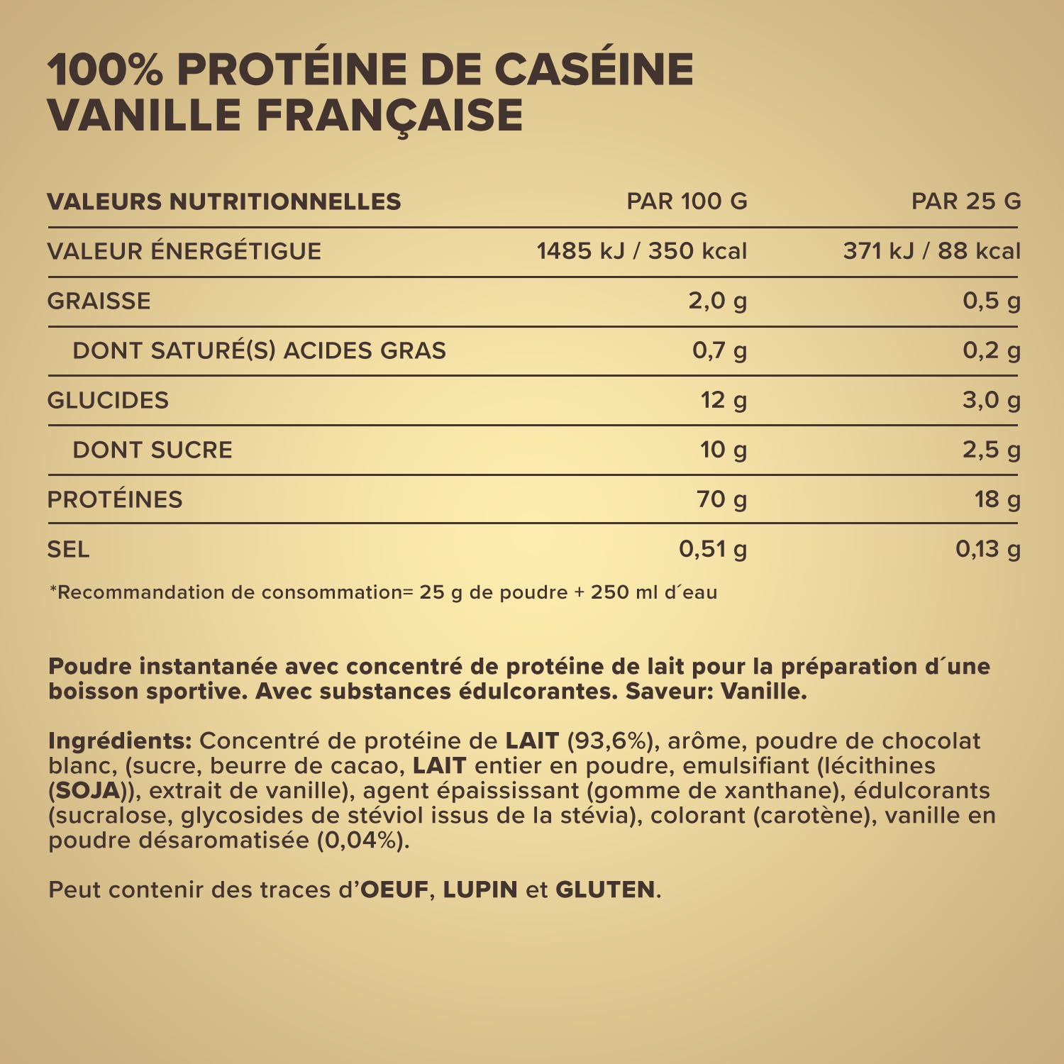 IronMaxx 100% Casein Protein Powder Vanilla 2000g – Caséine micellaire, protéine de caséine en poudre pour shake protéiné, nutrition fitness, musculation et apport protéiné