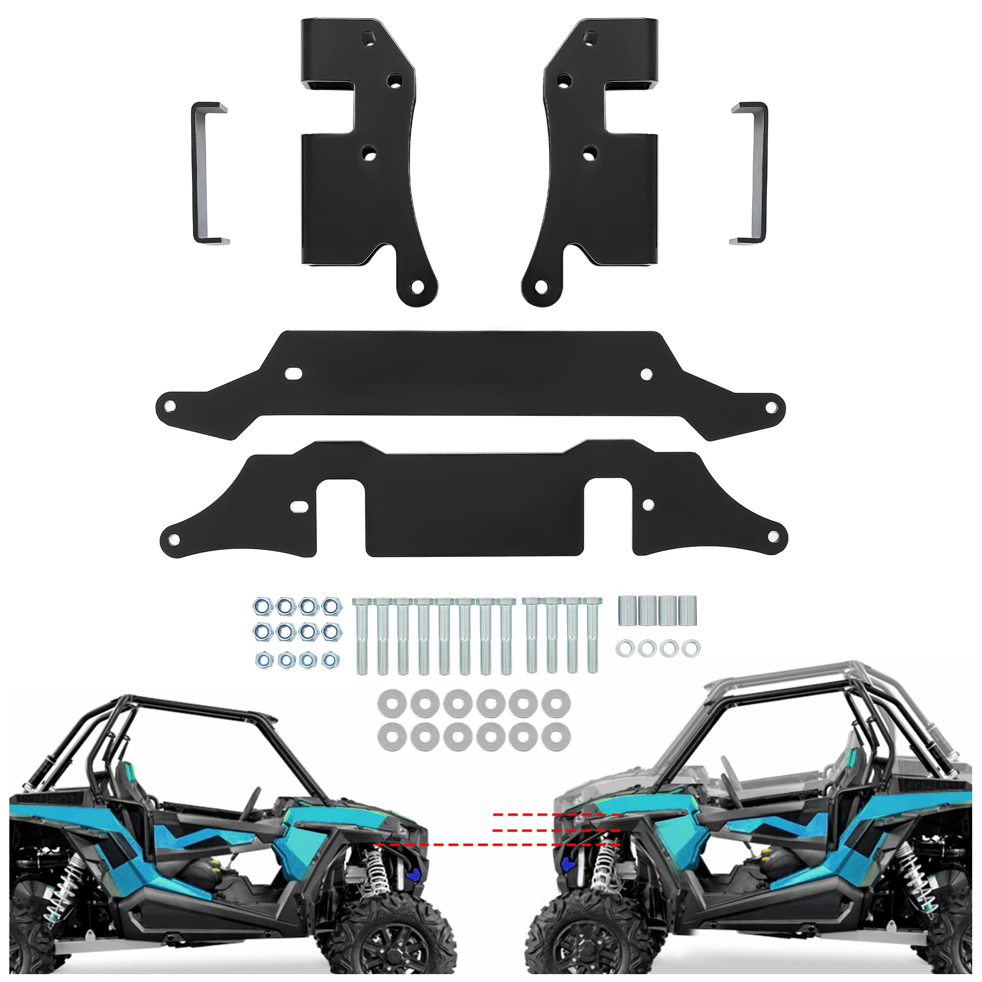 KUAFU 3 to 5 Inch Suspension Lift Kit for Polaris RZR XP 1000