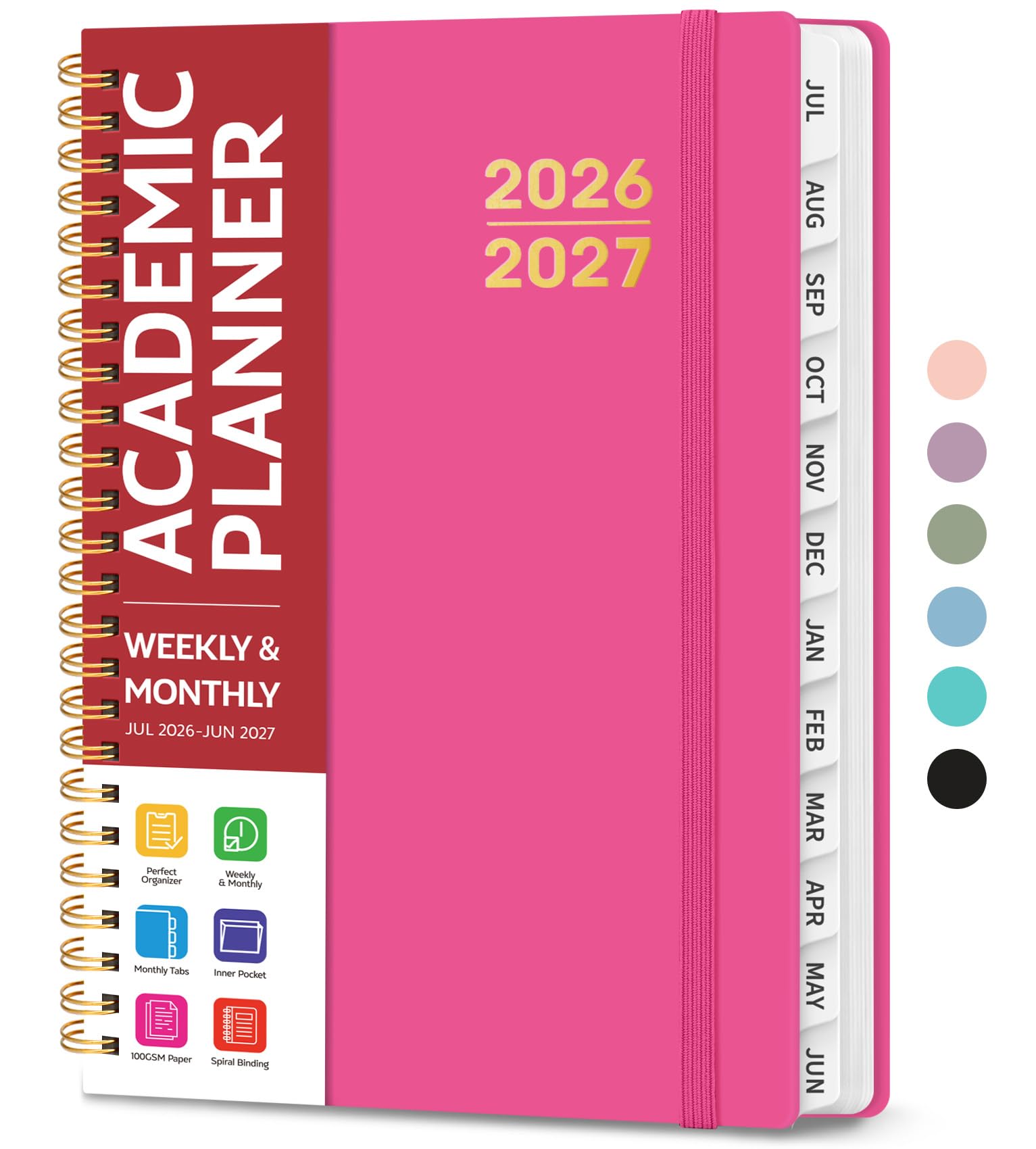 Taja Planner 2026-2027, Jul 2026-Jun 2027 Monthly & Weekly Calendar Book