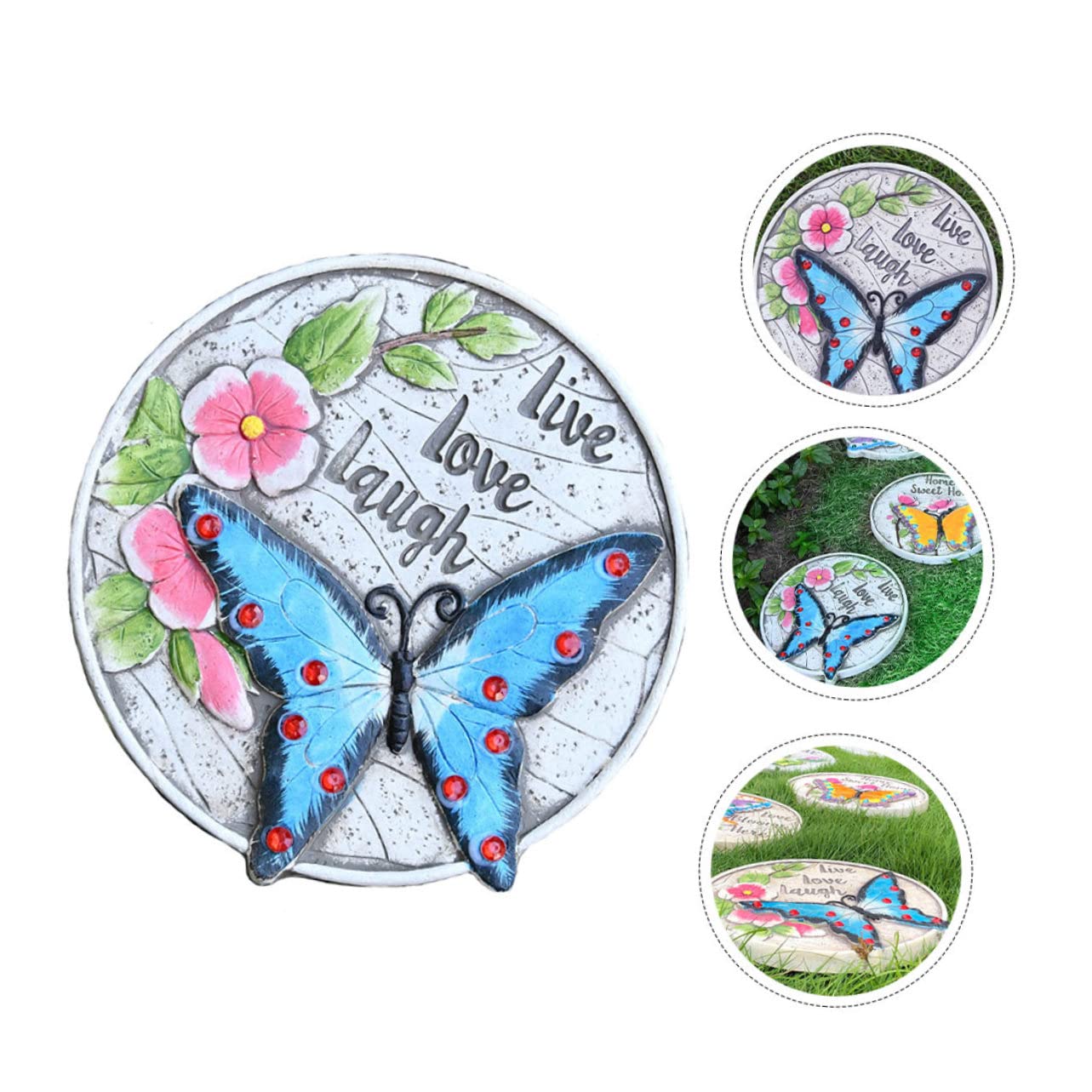 Kisangel Piedra Decorativa De Jardín Para Paisajismo Losa De Cemento Resistente y Duradera Para Patios y Jardines Decoración De Exteriores