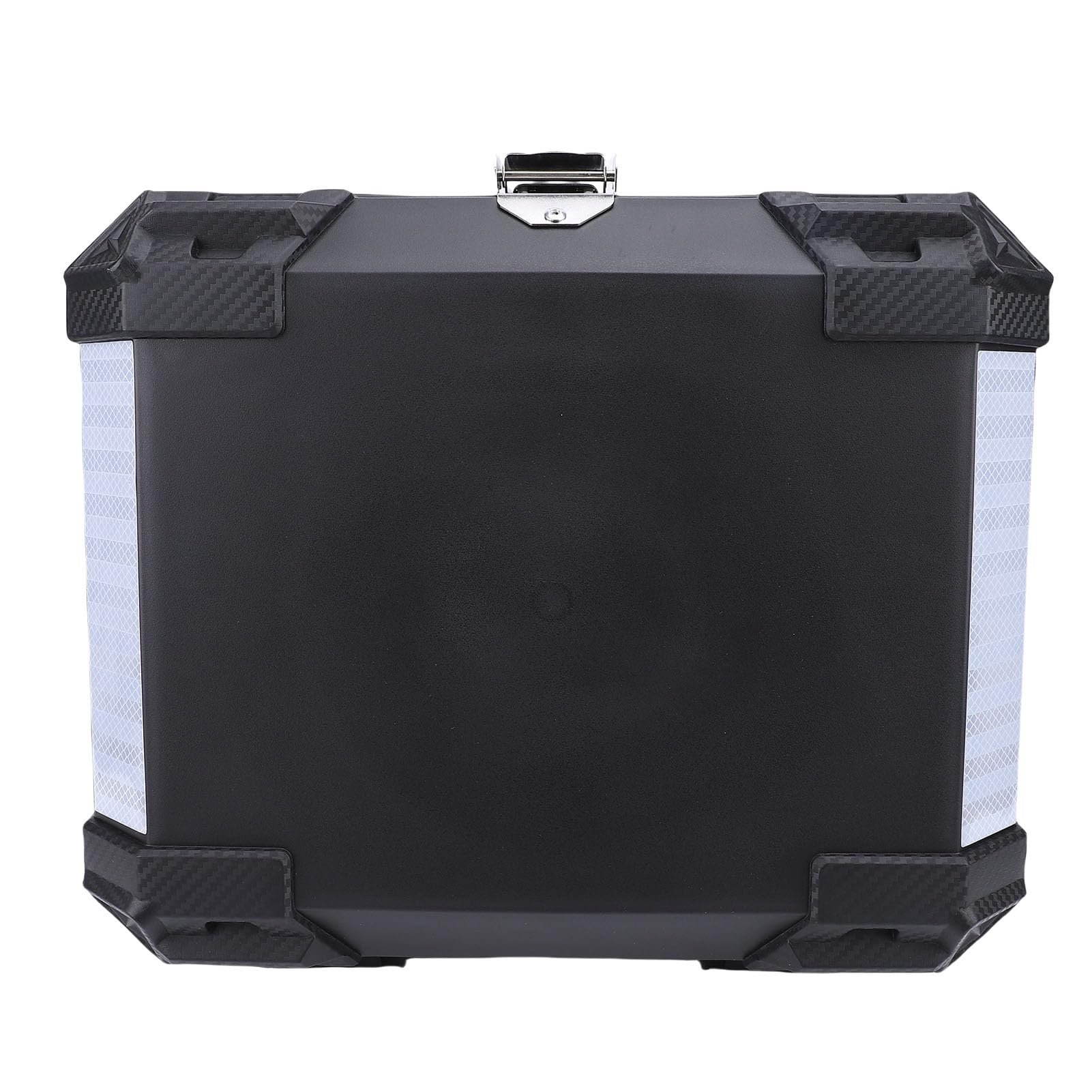 RiToEasysports Kufer Motocyklowy 45L PP Skrzynia Ogonowa Motocykla ze Stali Nierdzewnej z Zamkiem Wyściółka z PU Płyta Bazowa Wodoodporny, Zdejmowany Schowek dla Osób Dojeżdżających do Pracy