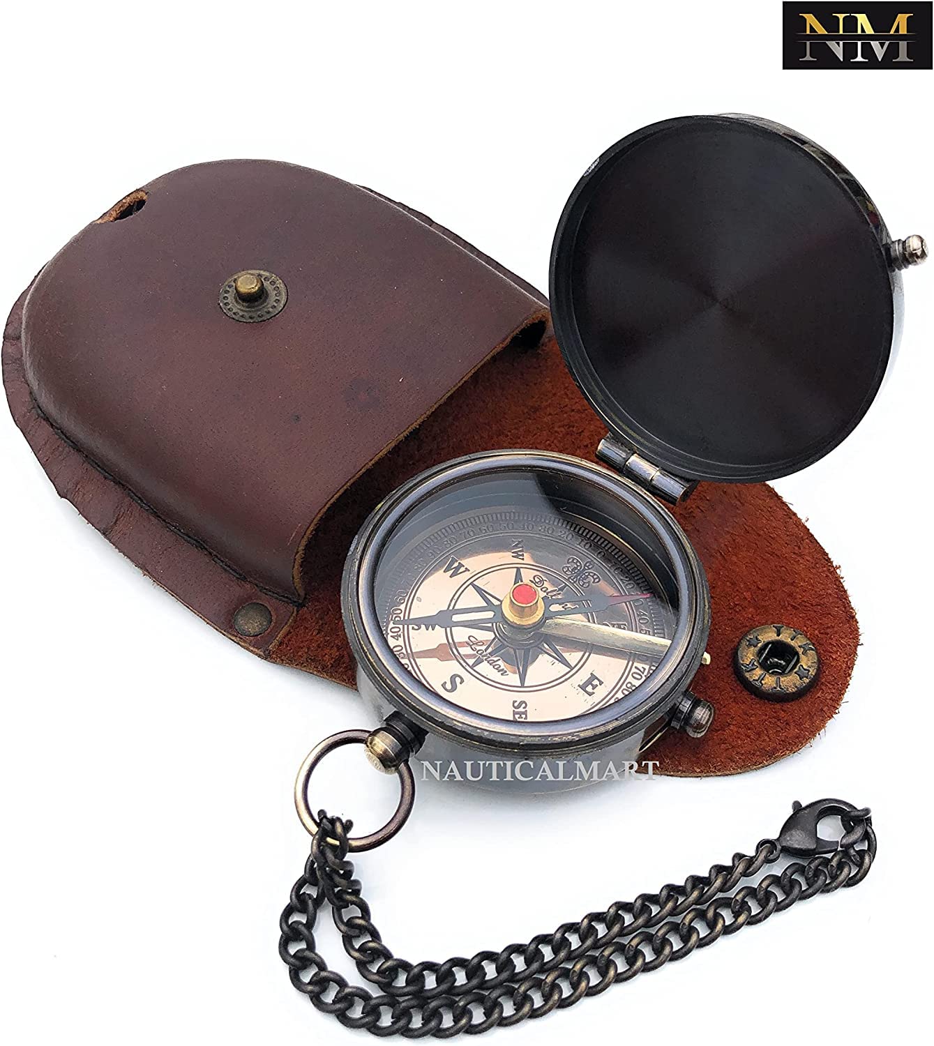 Engraved Brass Compass Gift to My Son/to My Daughter Be Strong Our Son/Our Daughter Nautical Gift A Perfect and Unique Gift with Leather Case (to My Son)