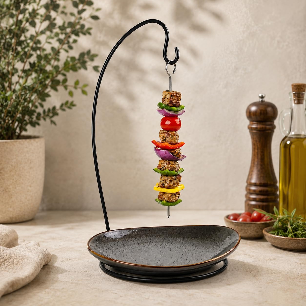 BarBits Espetada Kebab Ständer zum Aufhängen, Kebab Spieß Halter für kreatives Essen