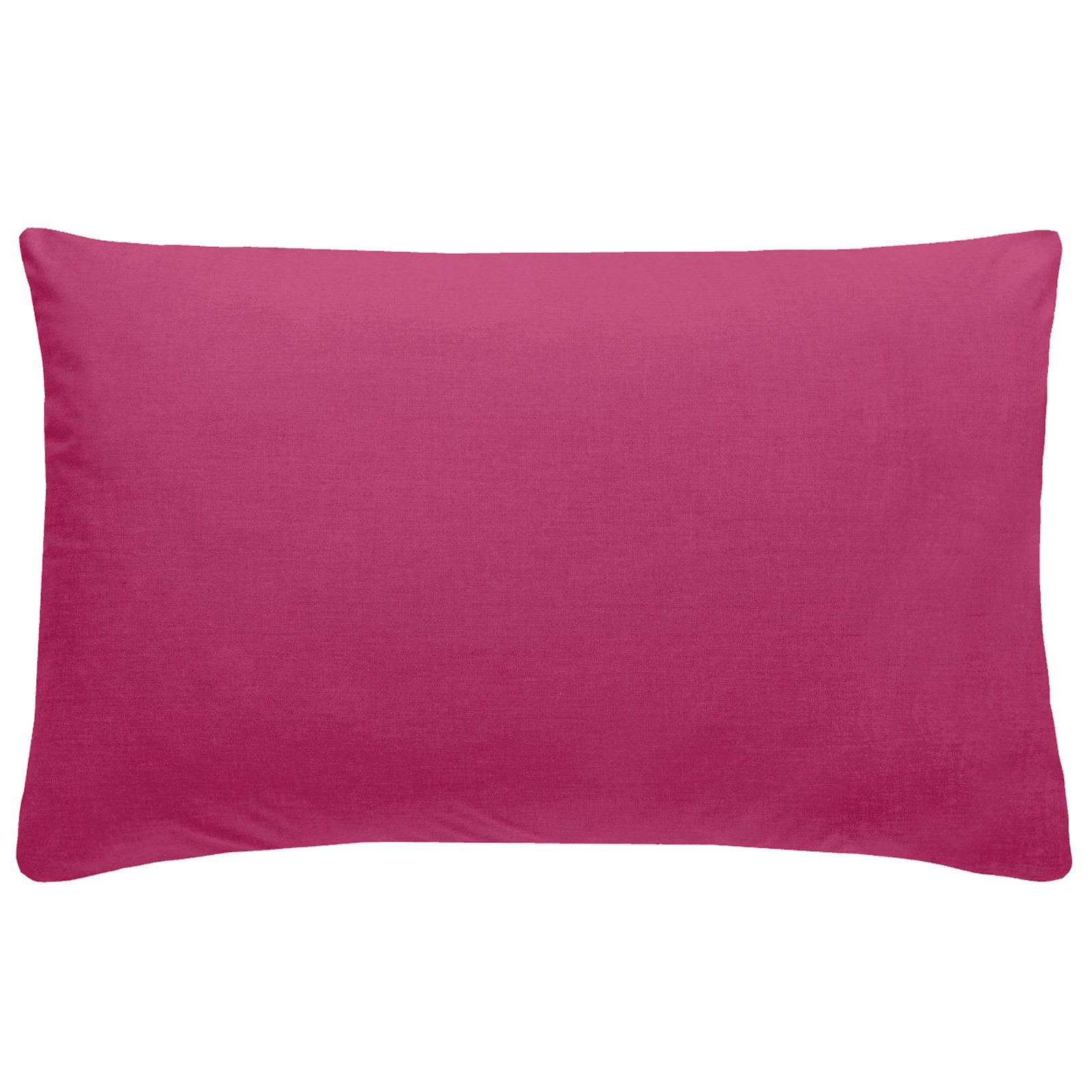 Just Contempo Plain Percale Pillow Cases, Cerise, Pack of 2