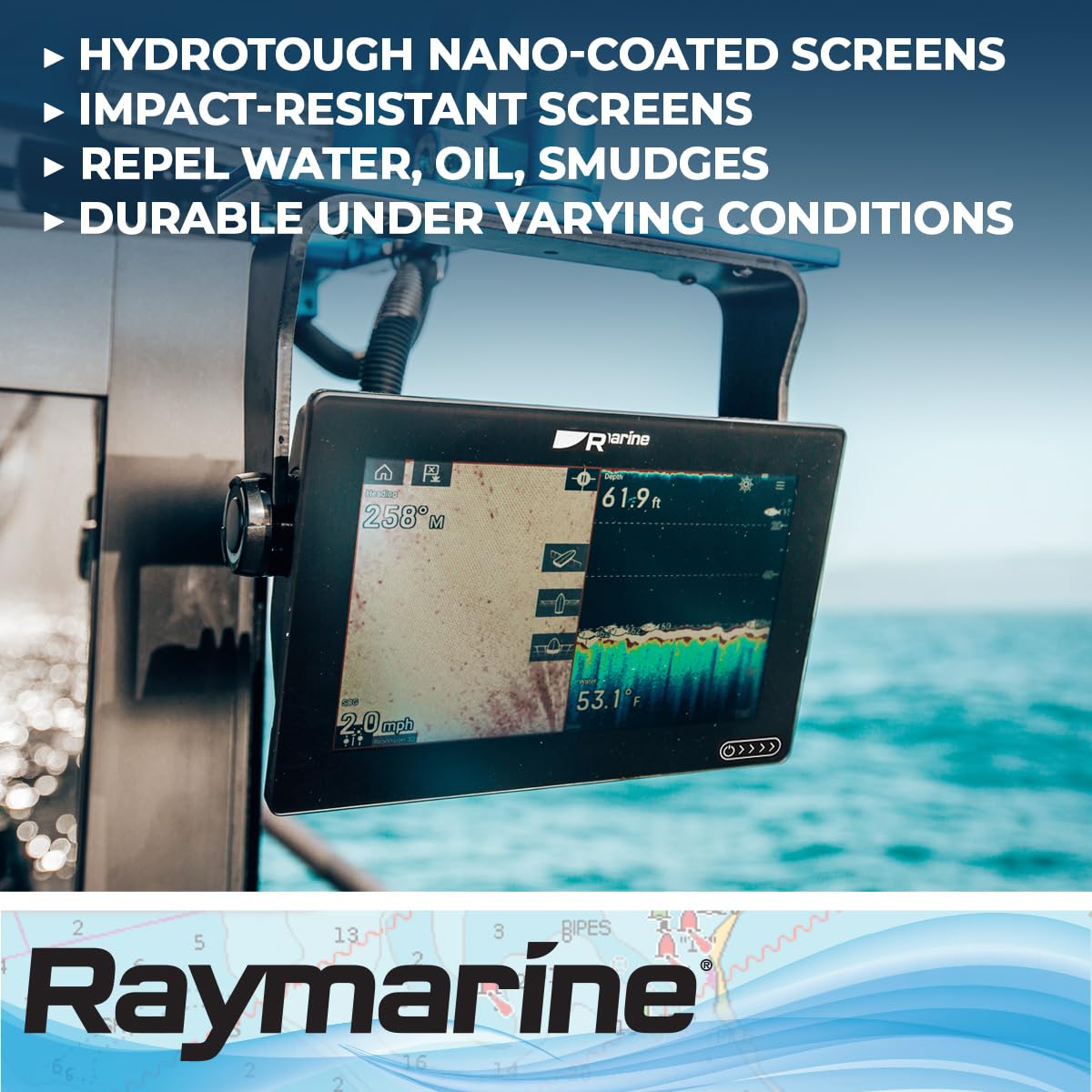 Raymarine Axiom+ 7 RV, Multifunktions-Touchscreen, 17,8 cm (7 Zoll), 600 W, Downvision und Realvision, integriertes 3D, WiFi, ohne Mapping oder Sonde