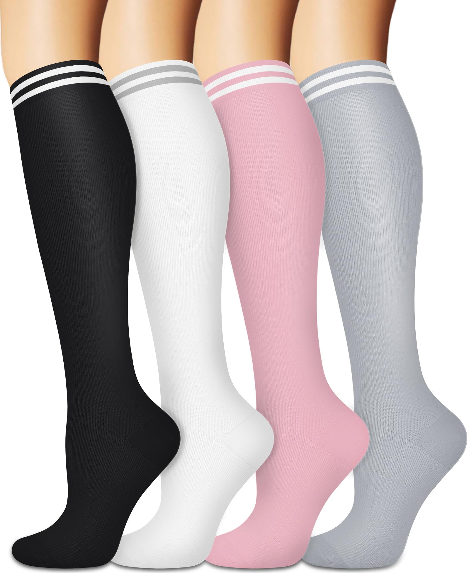 Sooverki Compression Socks for Women and Men Circulation (3/4 Pairs) is Best Support for Running Athletic Cycling Hiking