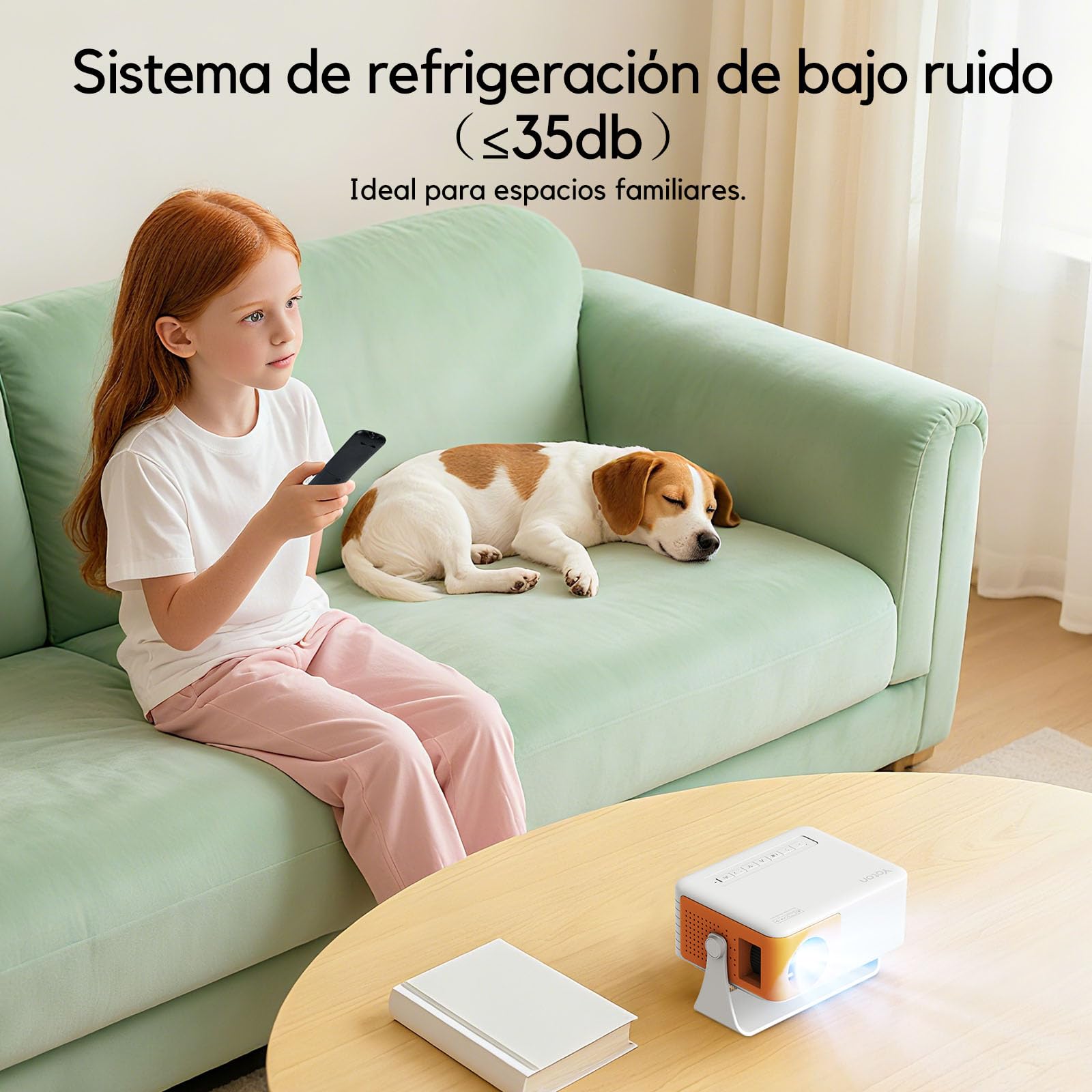 Yoton Mini Proyector Portátil [Rotación 180°& Auto Keystone] Y3 Proyector Portátil Soporte 1080P, 15000L Videoproyector con 50% Zoom, Projector Portable Compatible con Teléfonos/PC/PS5/Xbox/USB/HDMI