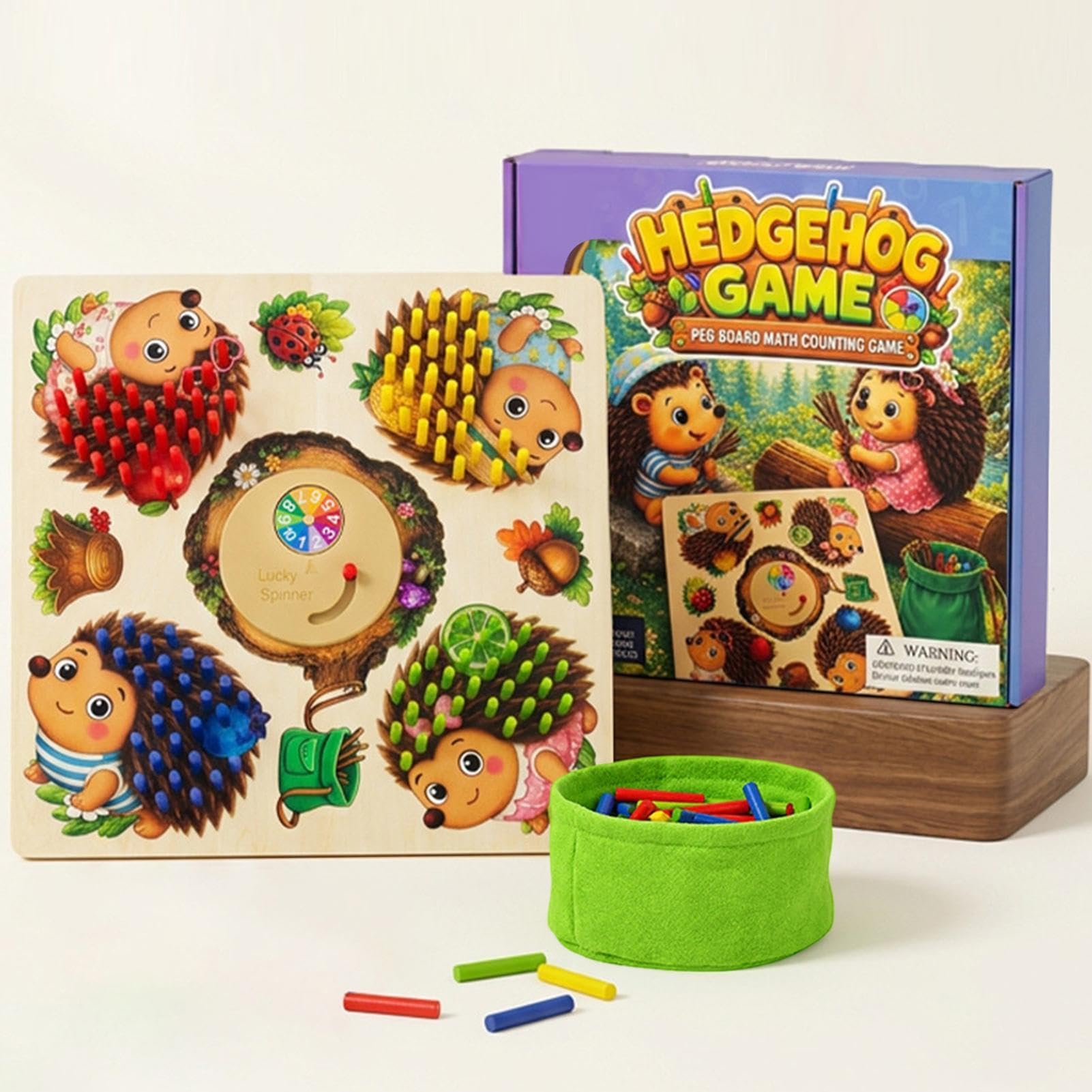 Erizo De Motricidad Fina Con Juegos Interactivos De Motricidad Fina | Tablero De Clavijas Para Contar Y Matemáticas Para Niños Hogar Escuela Preescolar Aula Viaje Cumpleaños