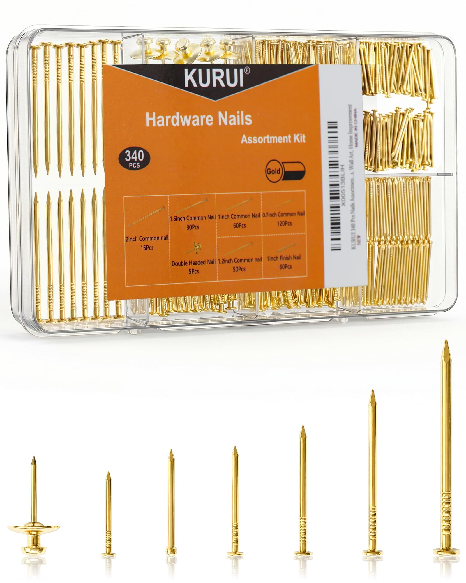 KURUI Picture Hanging Nails - 340 Pcs Kit -1