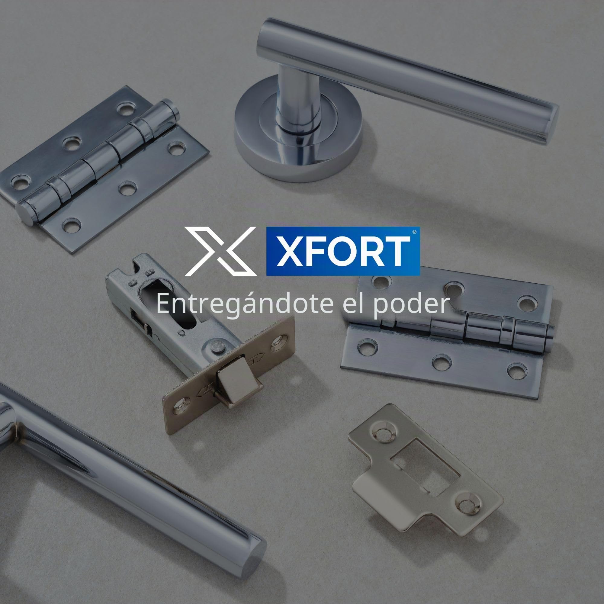 XFORT® Paquete de 4 elegantes manijas de palanca interna en Rose, manijas de palanca de barra en T con acabado de cromo pulido, se utiliza con un cerrojo estándar, mortaja o cerradura de baño.