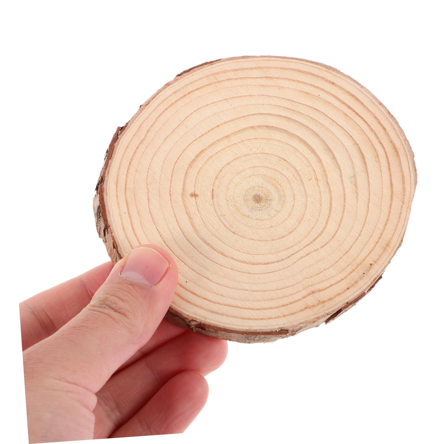 jojofuny 10pezzi Cerchi Rotondi in Legno Naturale Fette Legno Per Decorazioni Artistiche Kit Fai Da Te Per Centrotavola Dischi Non Finiti Da Matrimonio